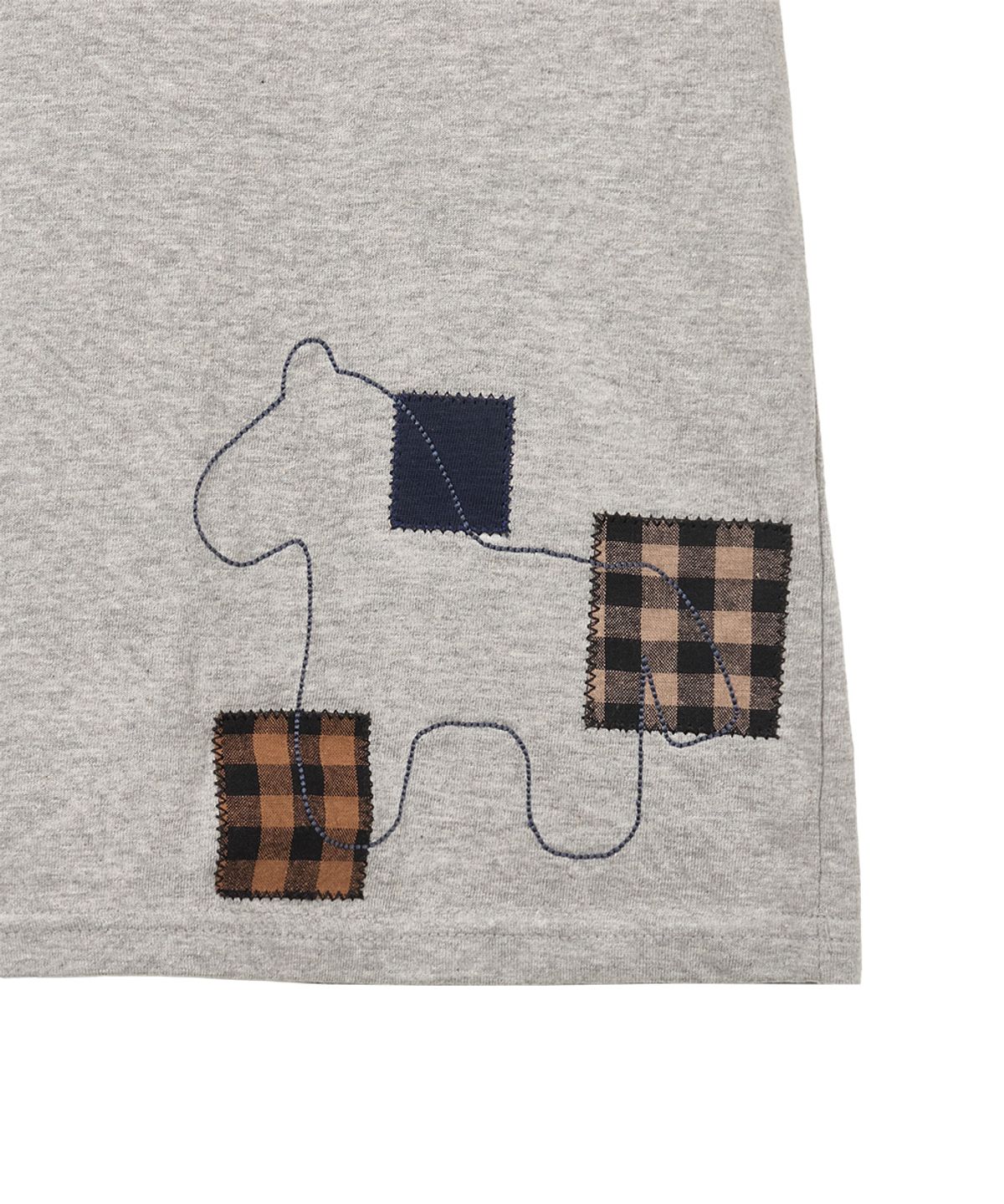 단델(DANDEL) DD patch applique horse tee (GREY)