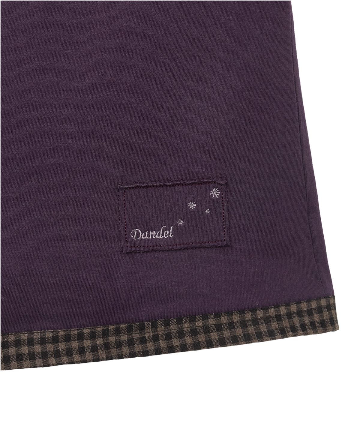 단델(DANDEL) DD horseshoe check applique tee (PURPLE)