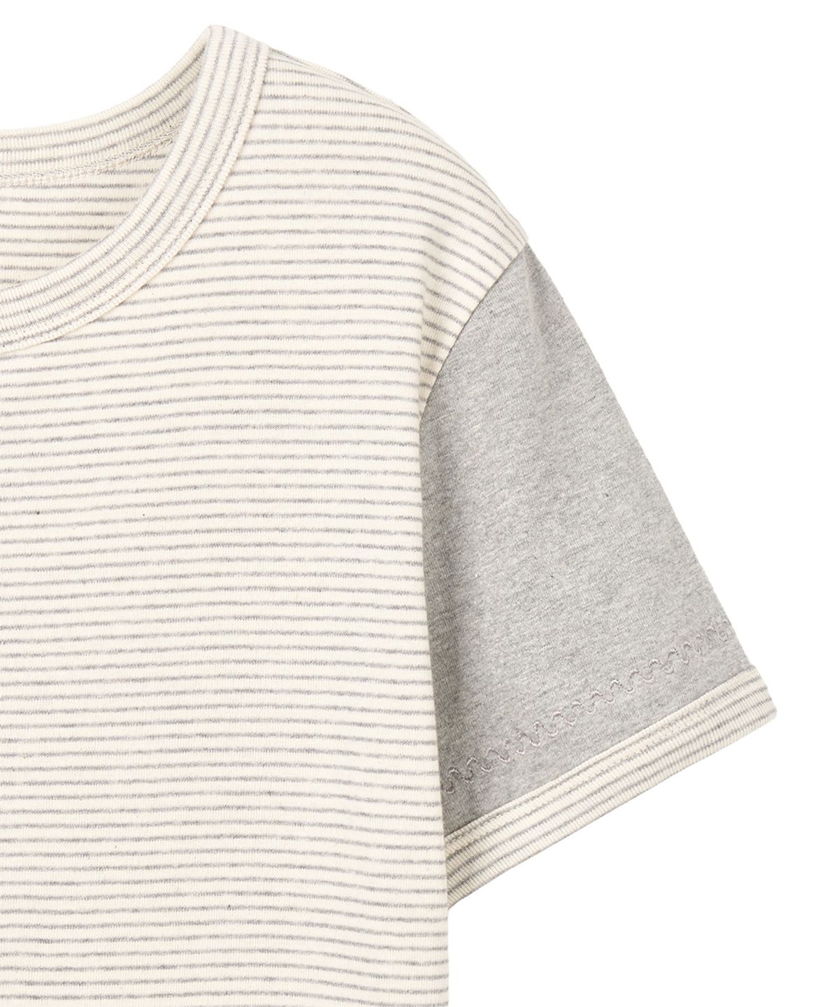 단델(DANDEL) DD mixed pattern henley neck tee (ST GREY)
