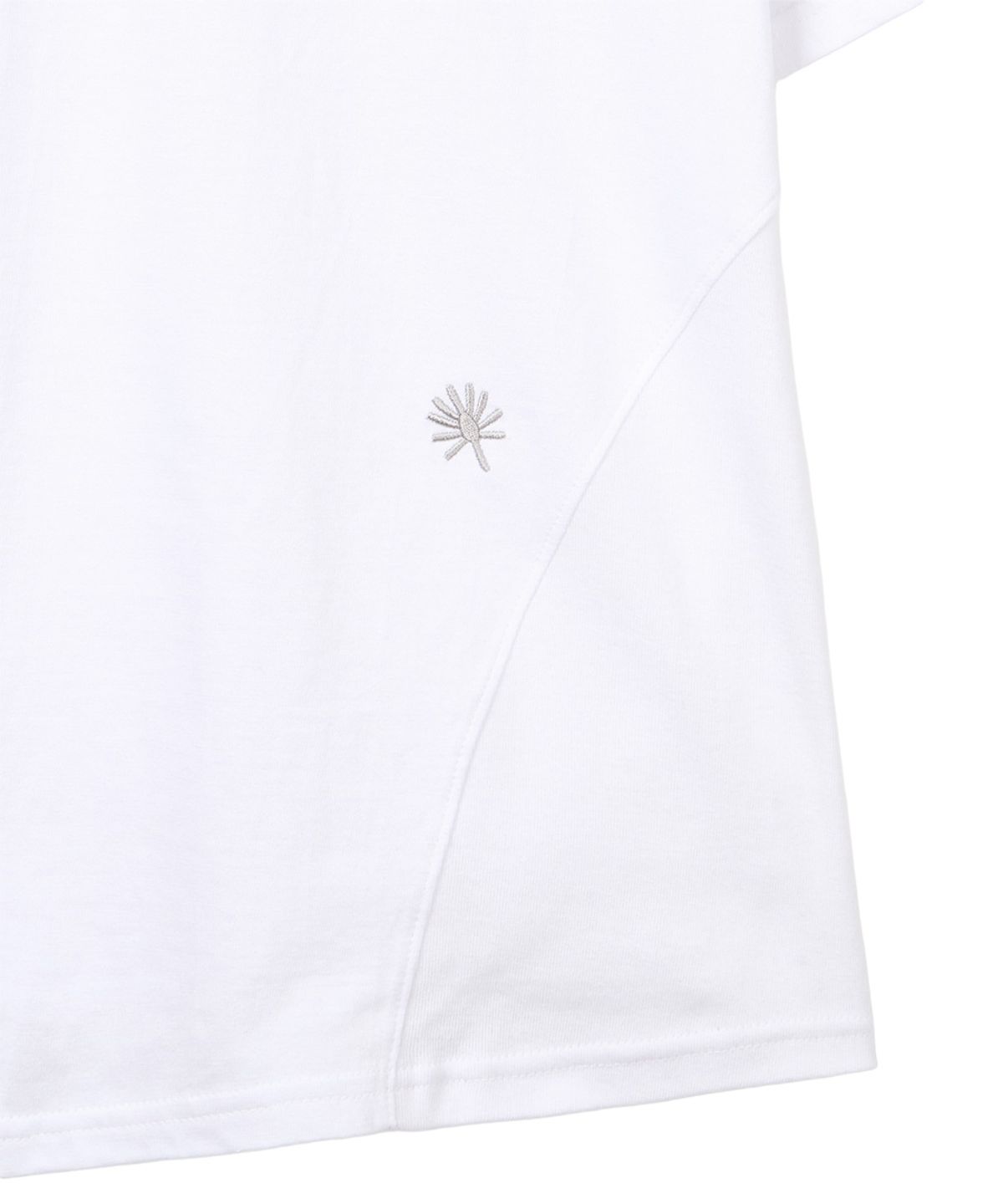 단델(DANDEL) DD asym side rib tee (WHITE)
