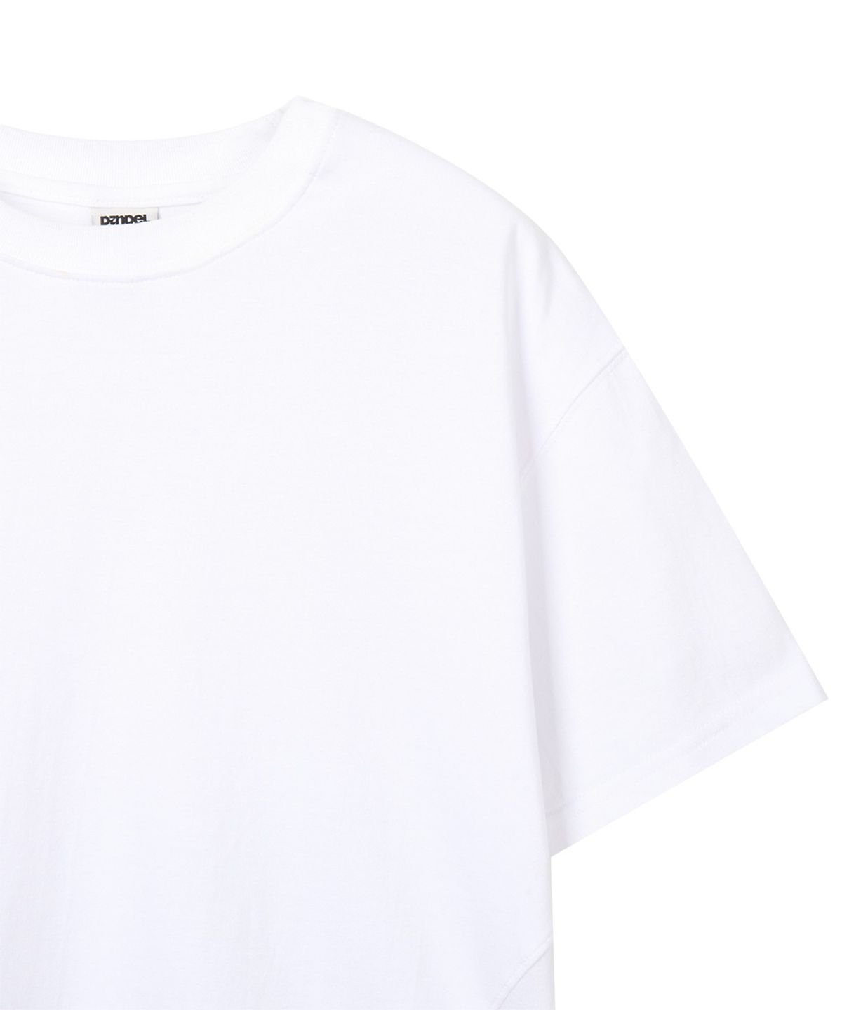 단델(DANDEL) DD asym side rib tee (WHITE)