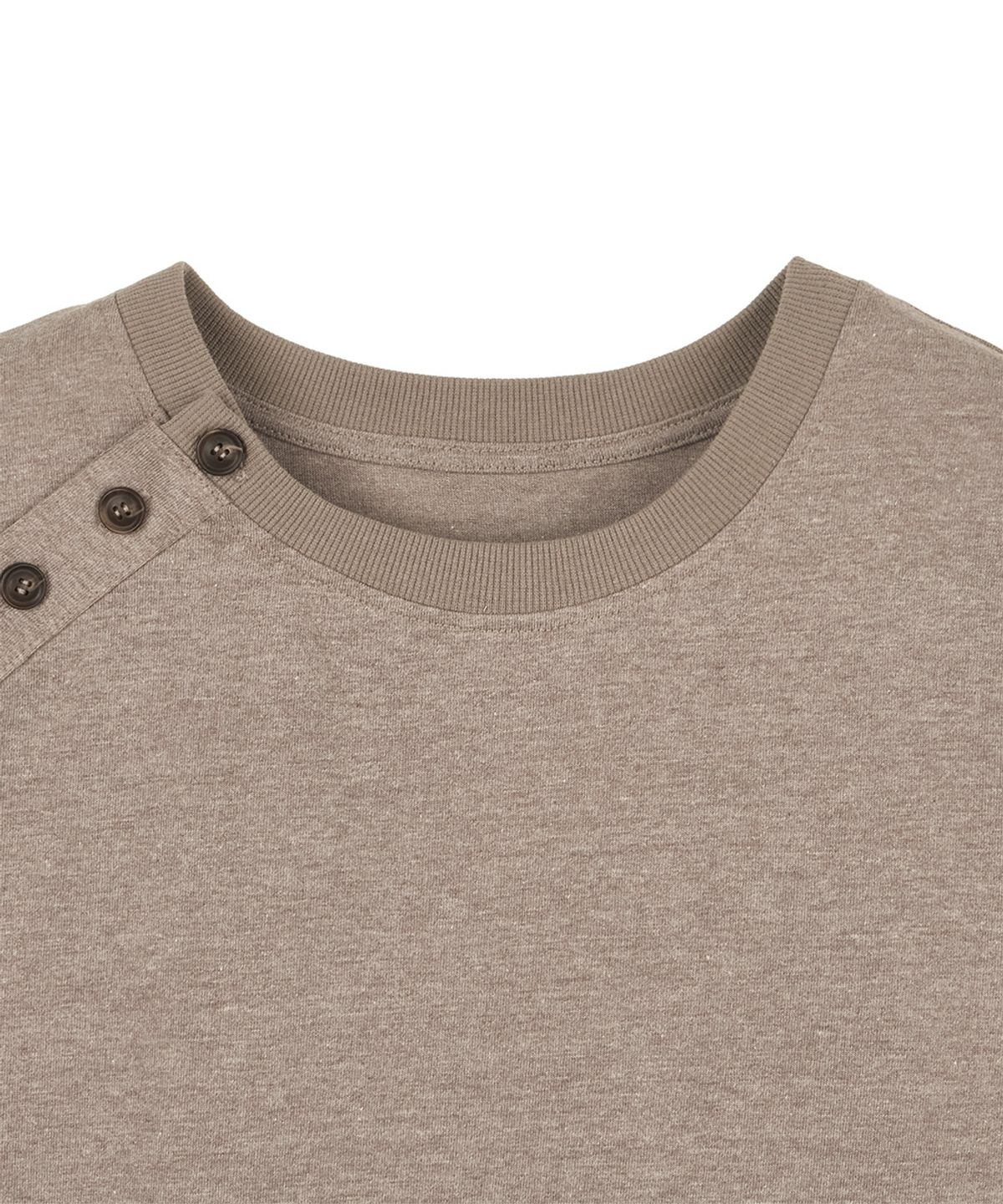 단델(DANDEL) DD shoulder button symbol tee (BEIGE)