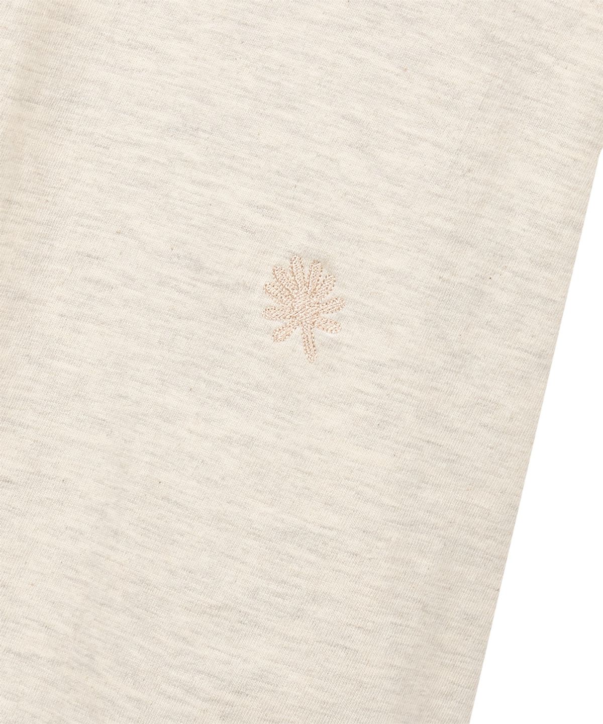 단델(DANDEL) DD check roll-up henley neck tee (OATMEAL)
