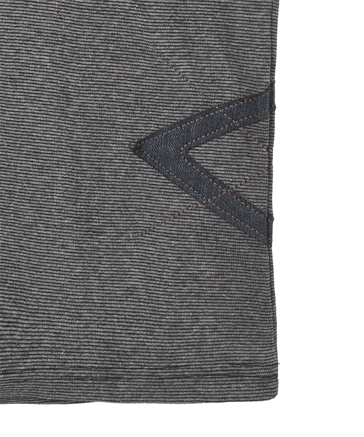 단델(DANDEL) DD argyle applique stripe tee (BLACK)