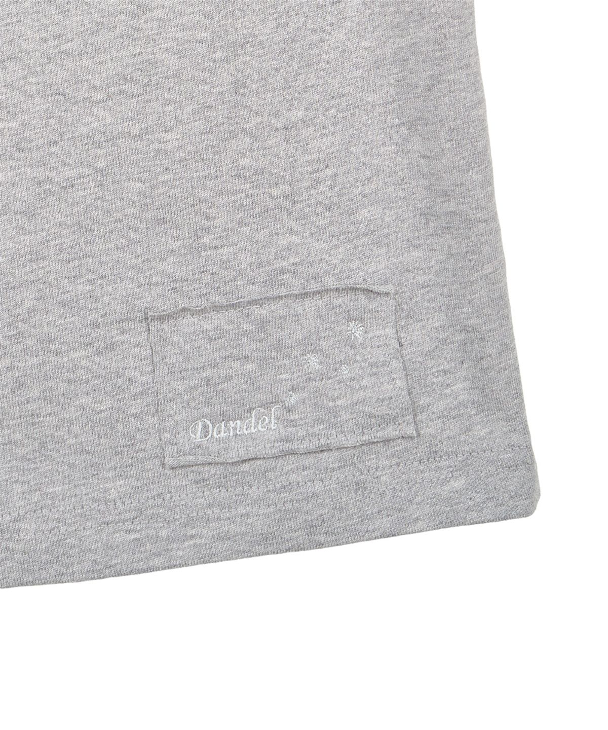 단델(DANDEL) DD check inset symbol tee (GREY)