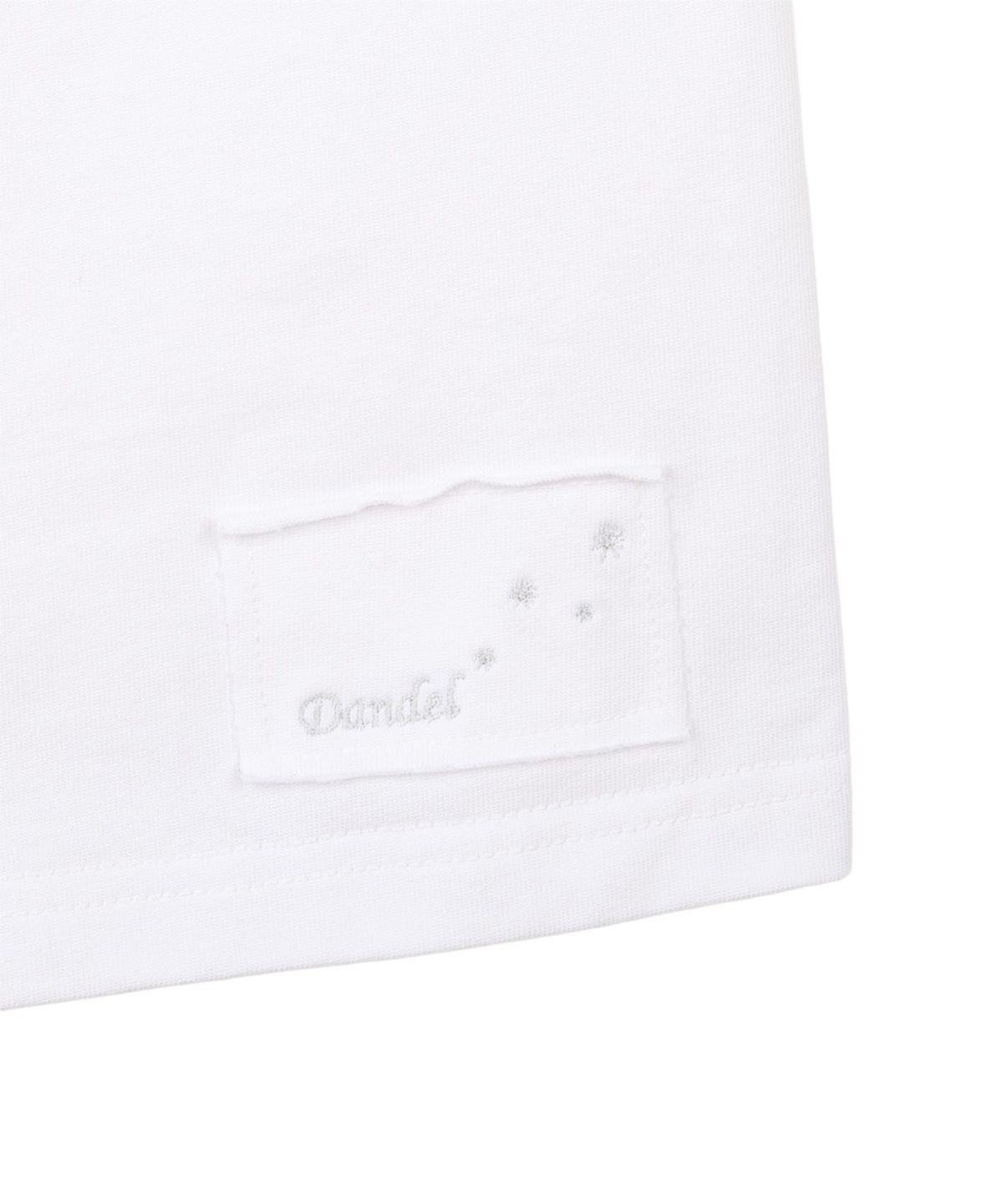 단델(DANDEL) DD check inset symbol tee (WHITE)