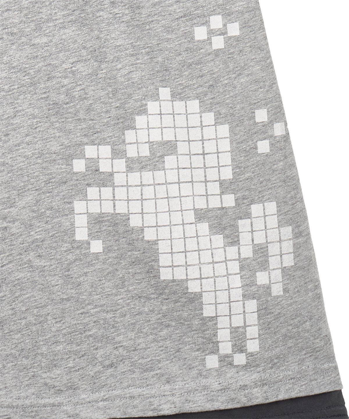 단델(DANDEL) DD layered pixel horse tee (GREY)