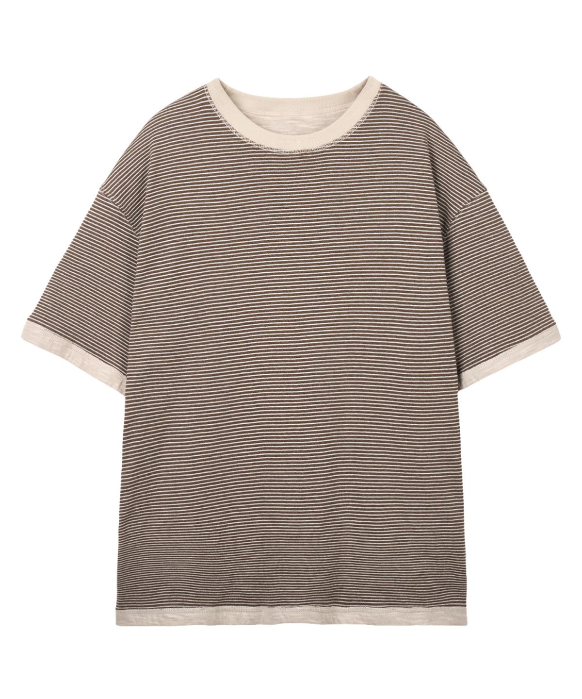 단델(DANDEL) DD reversible stripe pocket tee (BEIGE)