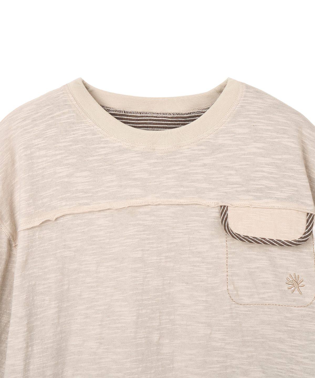 단델(DANDEL) DD reversible stripe pocket tee (BEIGE)