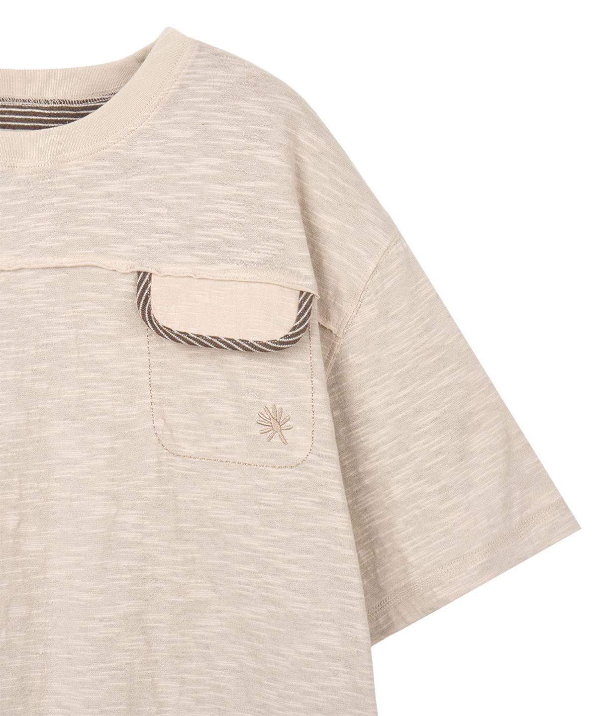 단델(DANDEL) DD reversible stripe pocket tee (BEIGE)