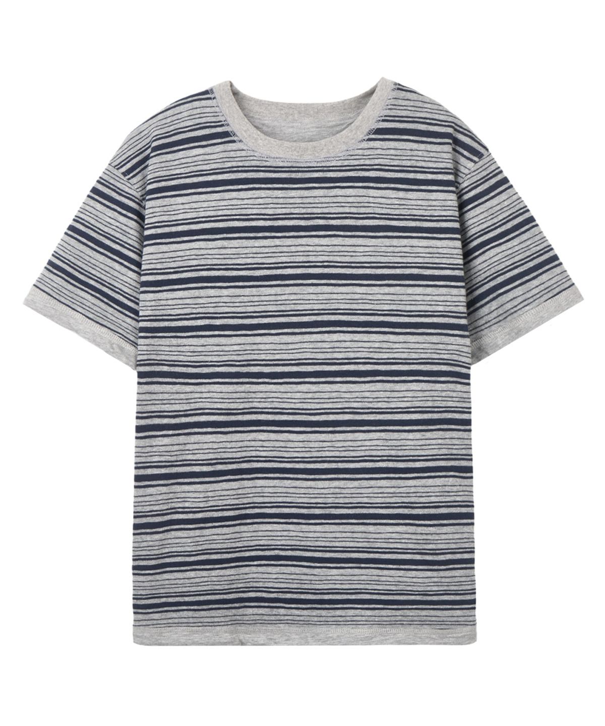 단델(DANDEL) DD reversible stripe pocket tee (GREY)