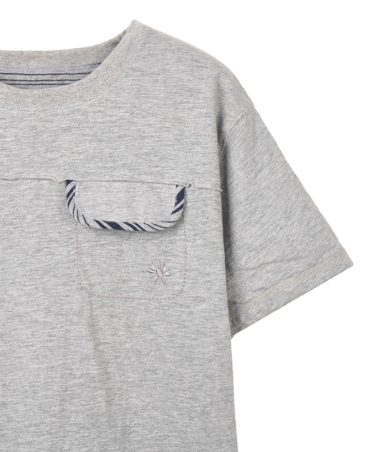 단델(DANDEL) DD reversible stripe pocket tee (GREY)