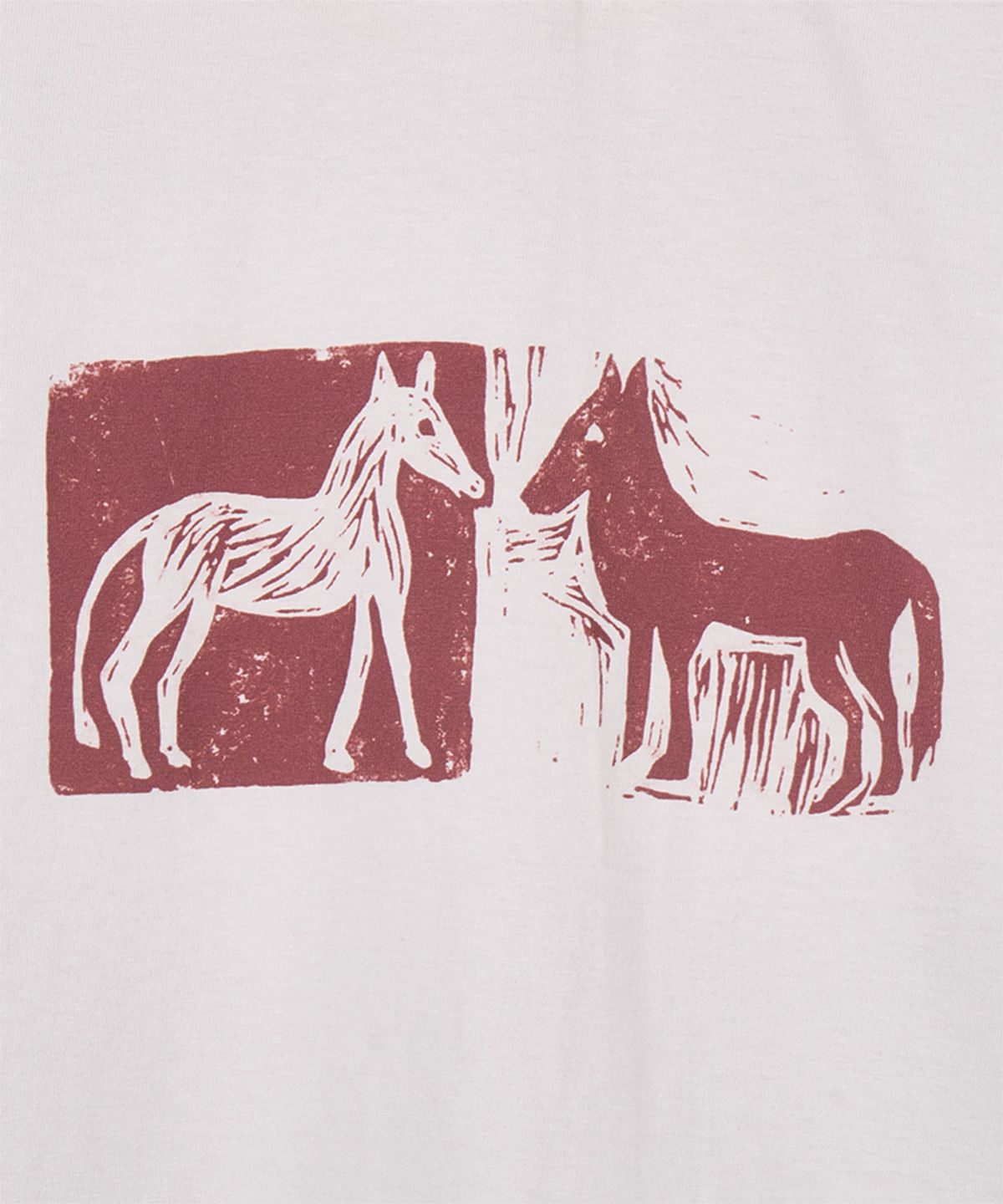 단델(DANDEL) DD two horse stitch tee (LIGHT GREY)