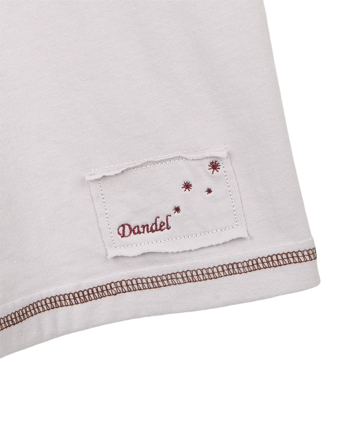 단델(DANDEL) DD two horse stitch tee (LIGHT GREY)