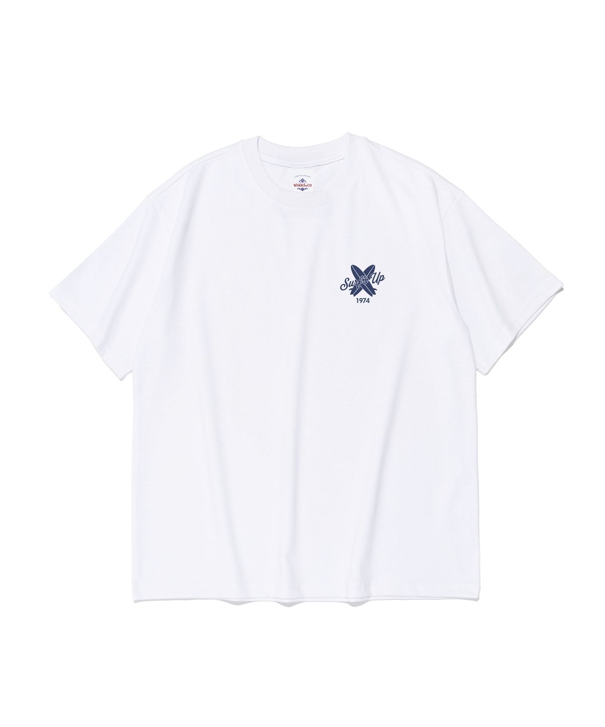 웍스앤코(WORKS & CO.) 서프 업 웨이브 반팔티 (화이트)