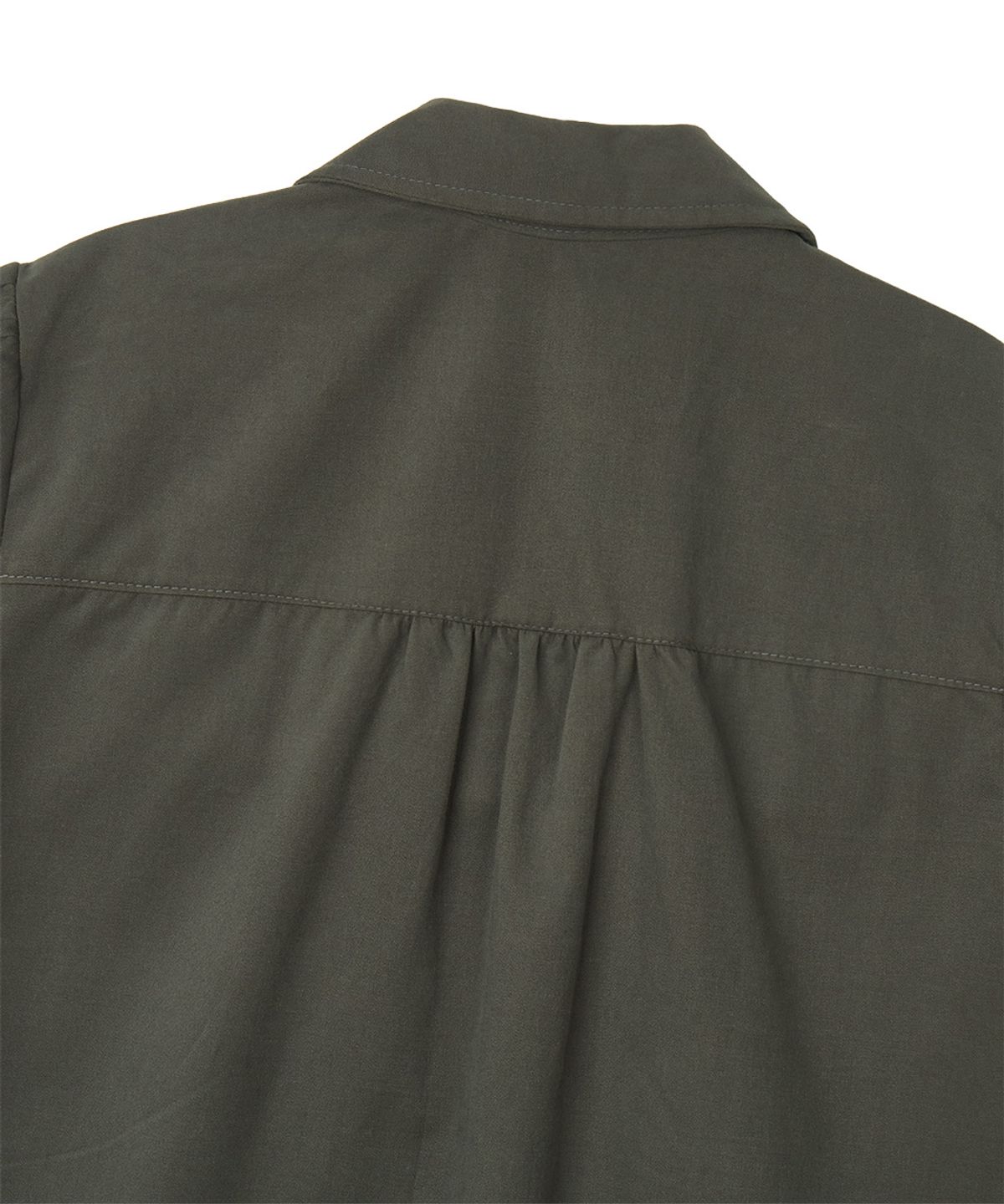 단델(DANDEL) DD pleats round pocket blouse (CHARCOAL)