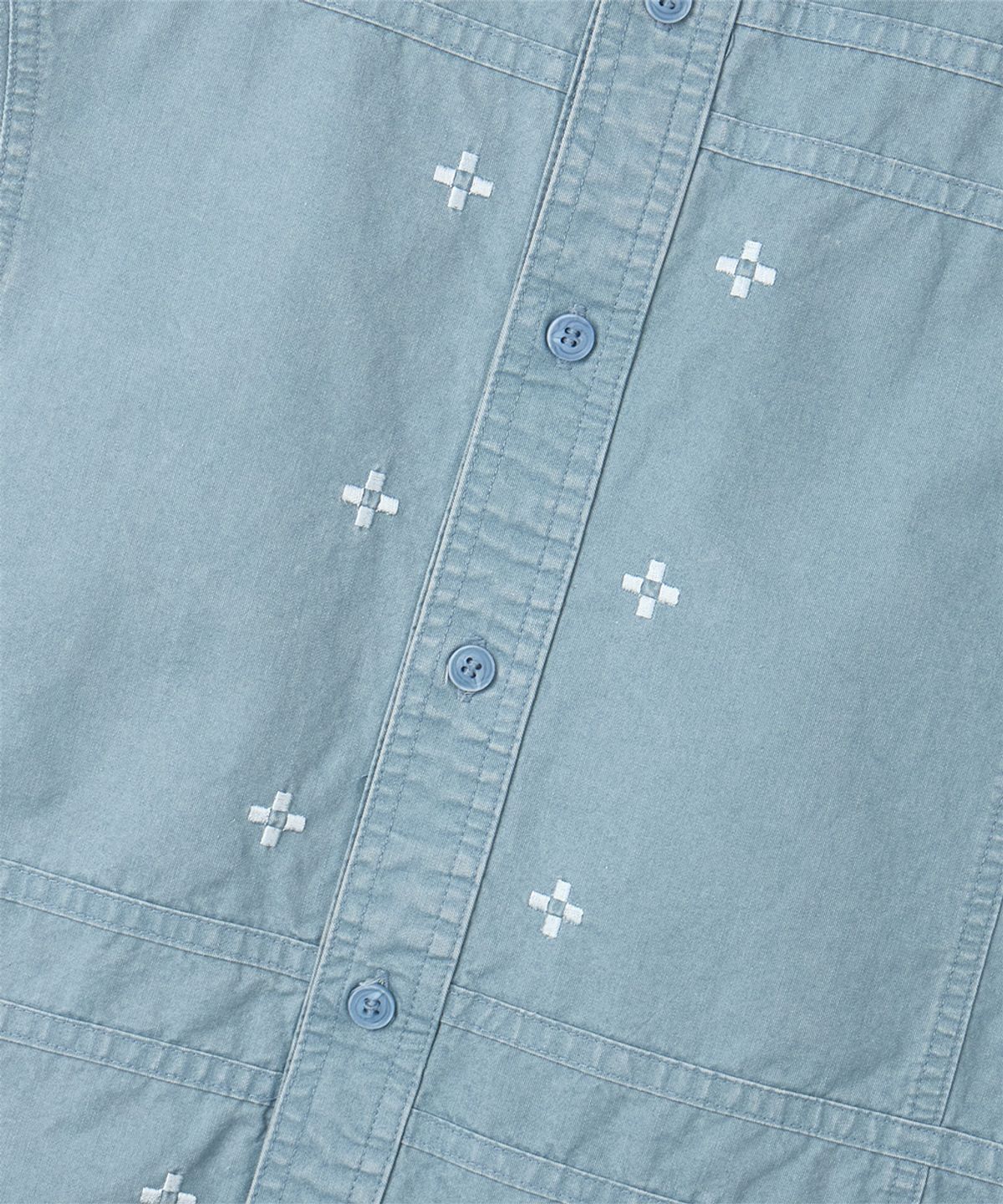 단델(DANDEL) DD pixel glyph taped shirt (SKY BLUE)