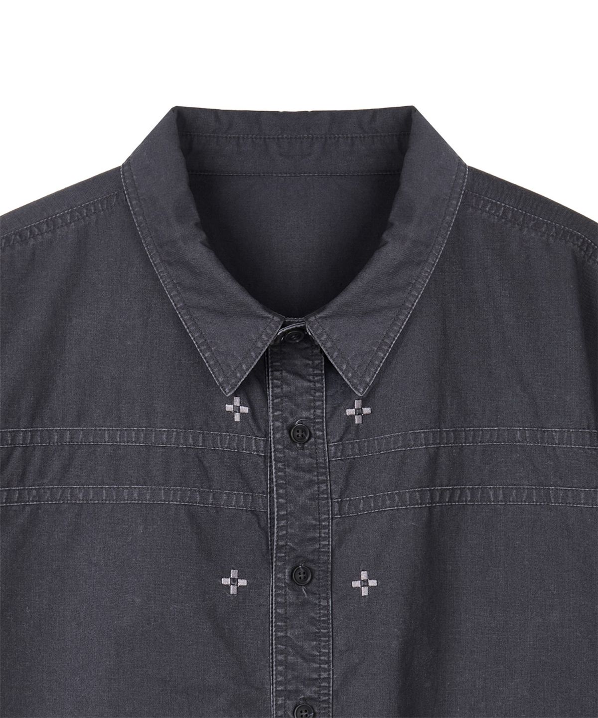 단델(DANDEL) DD pixel glyph taped shirt (CHARCOAL)