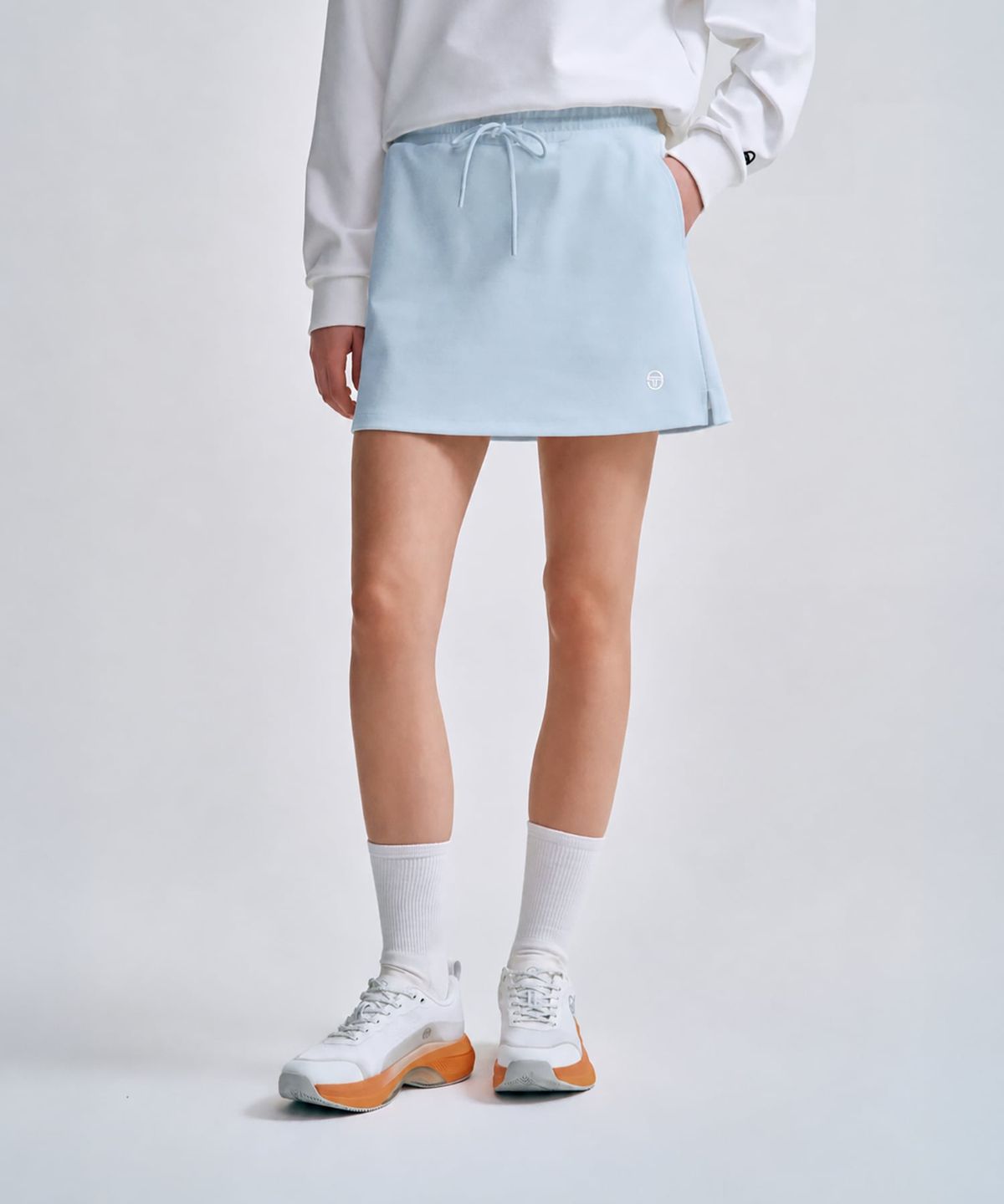 세르지오 타키니(SERGIO TACCHINI) W 쿠쉬라이트 스커트 (L.Indigo)