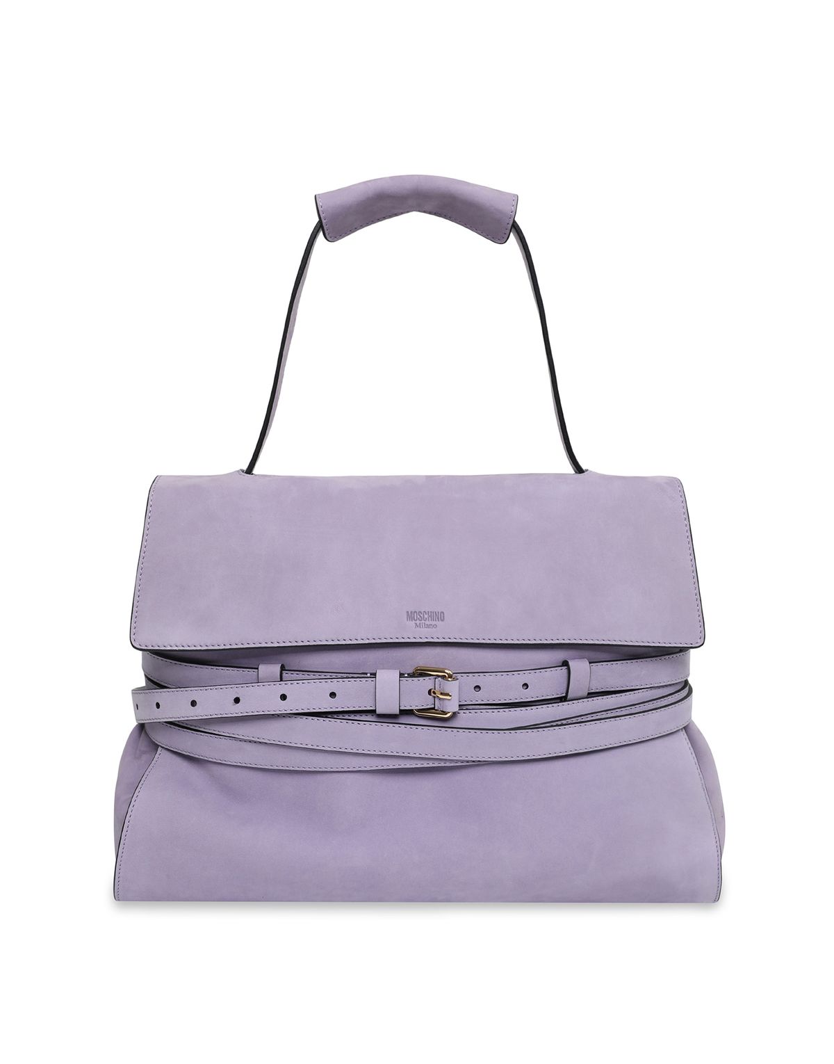 모스키노(MOSCHINO) 타이 미 누벅 미디엄 핸드백 LAVENDER