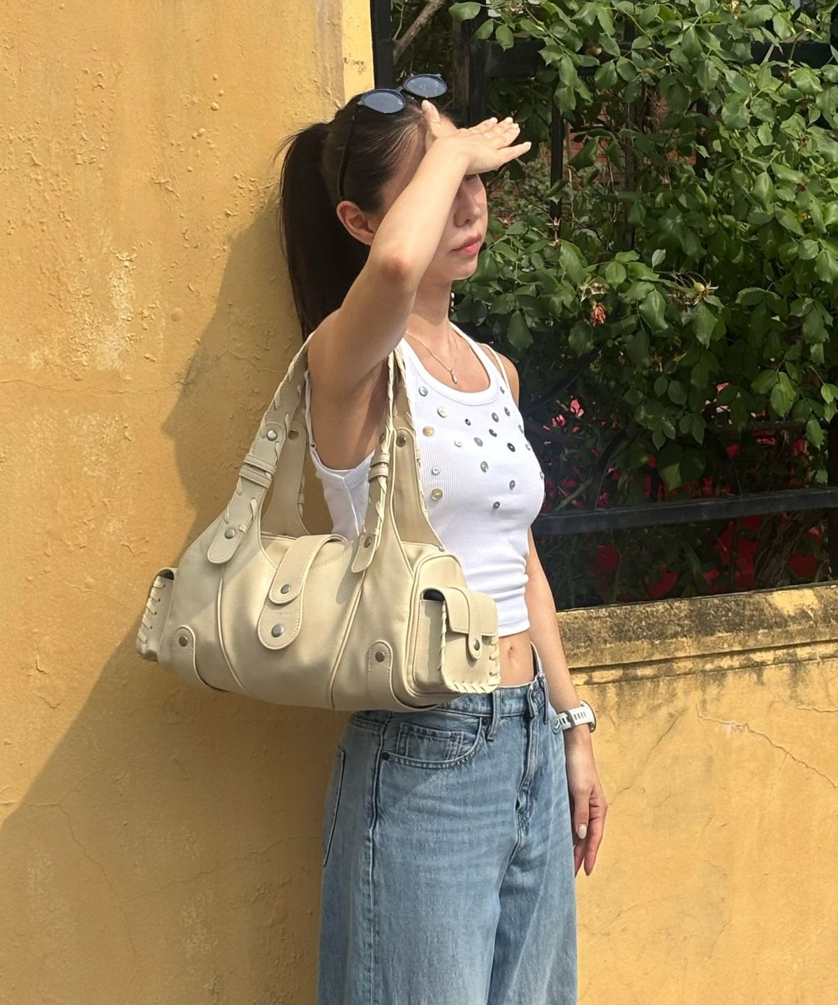 라츠유(LOTSYOU) LOTSYOU_Twisty Bag IVORY