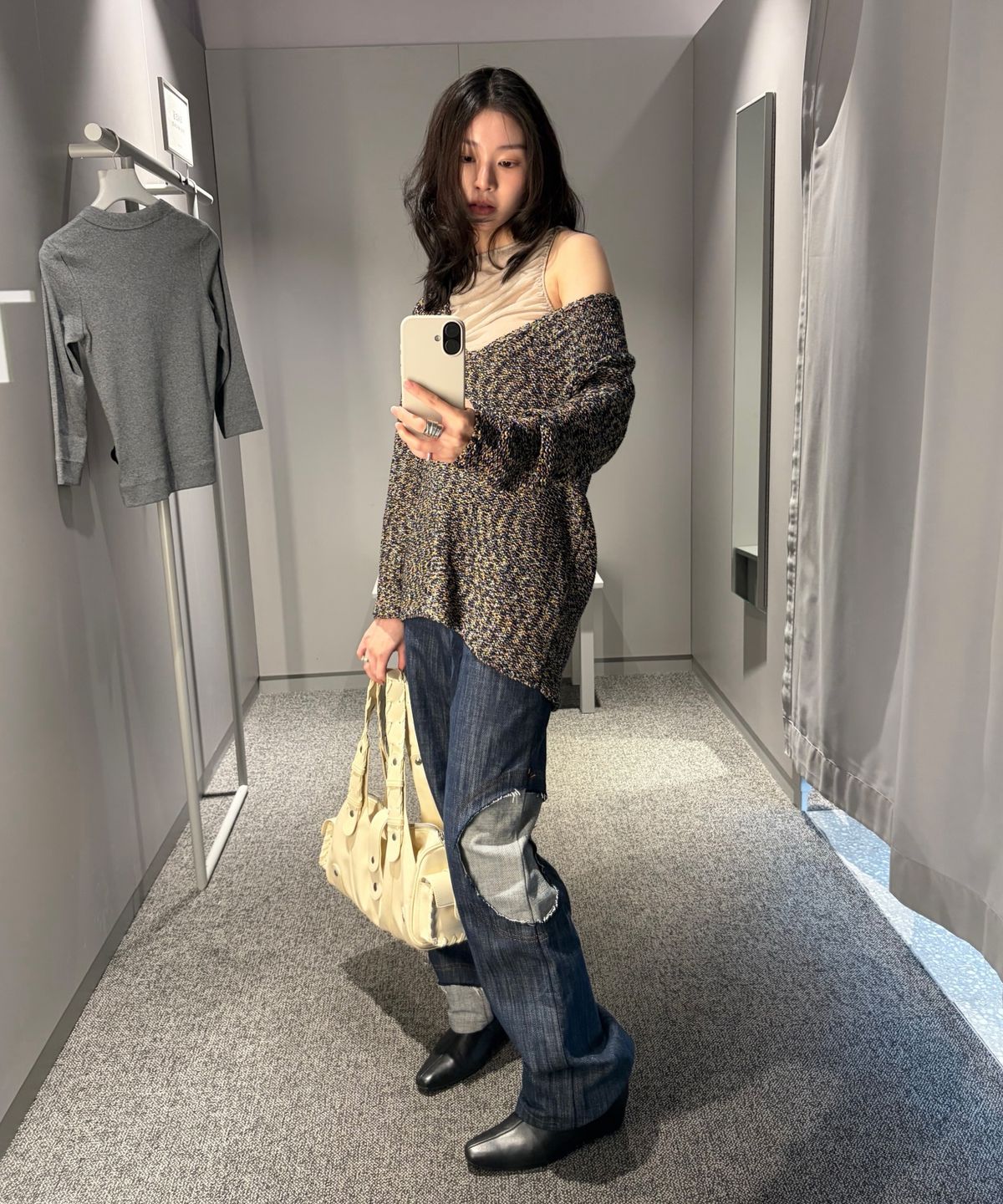 라츠유(LOTSYOU) LOTSYOU_Twisty Bag IVORY
