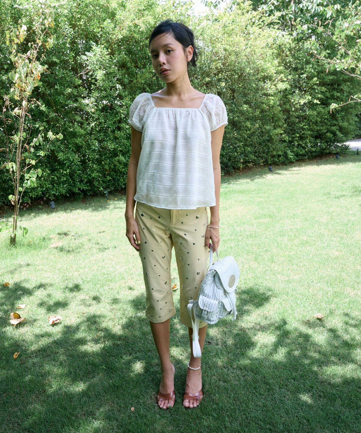 라츠유(LOTSYOU) LOTSYOU_Soft Haze Blouse WHITE