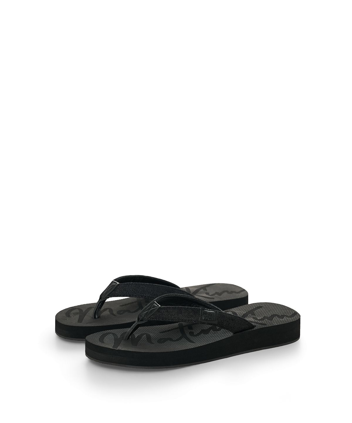 마뗑킴(MATIN KIM) MATIN DENIM LOOP FLIP FLOP IN BLACK