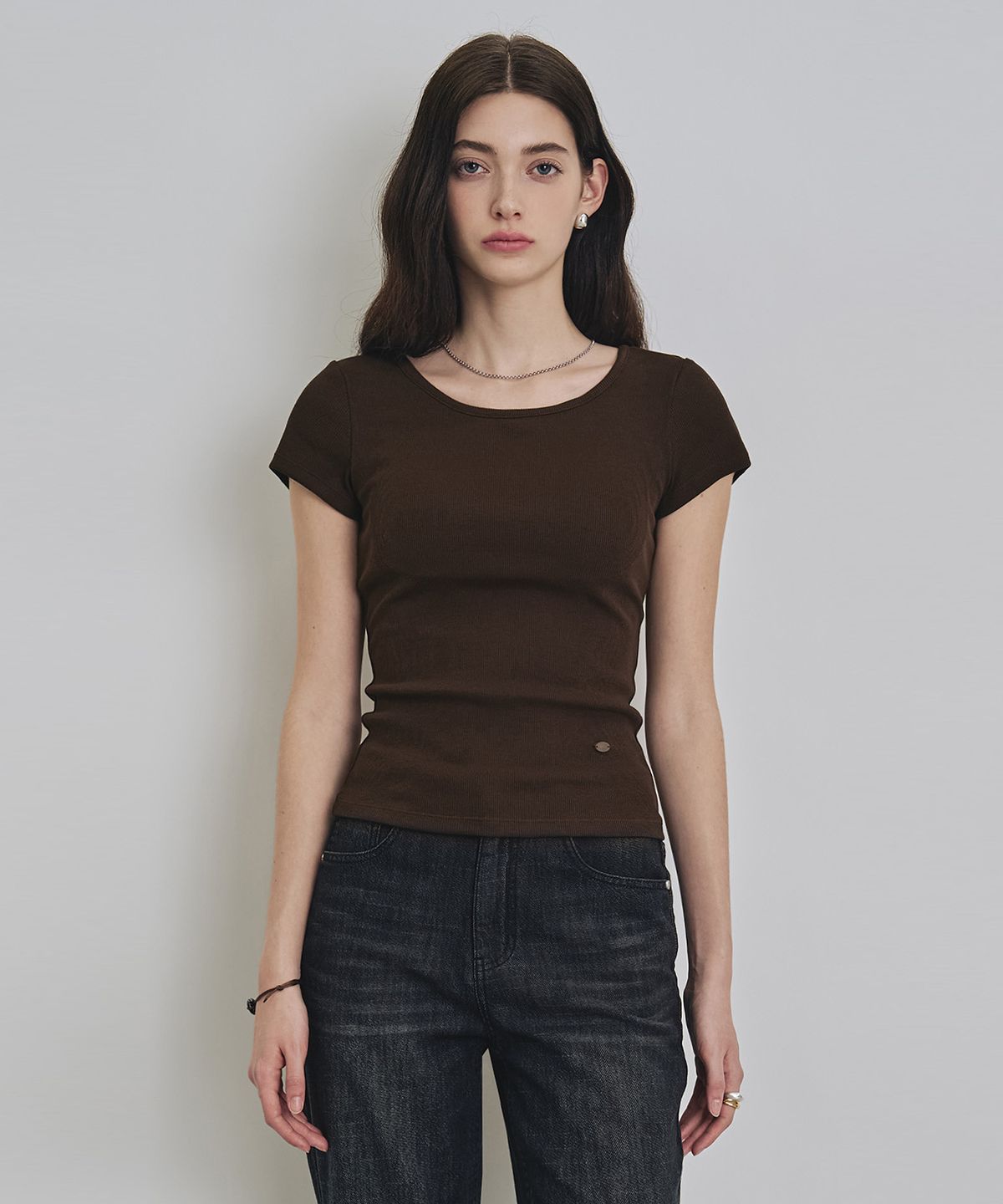 커스텀어클락 우먼(COSTUMEOCLOCK WOMAN) [캡내장] 컴포트 U넥 하프 티셔츠 10 COLOR COWTS001