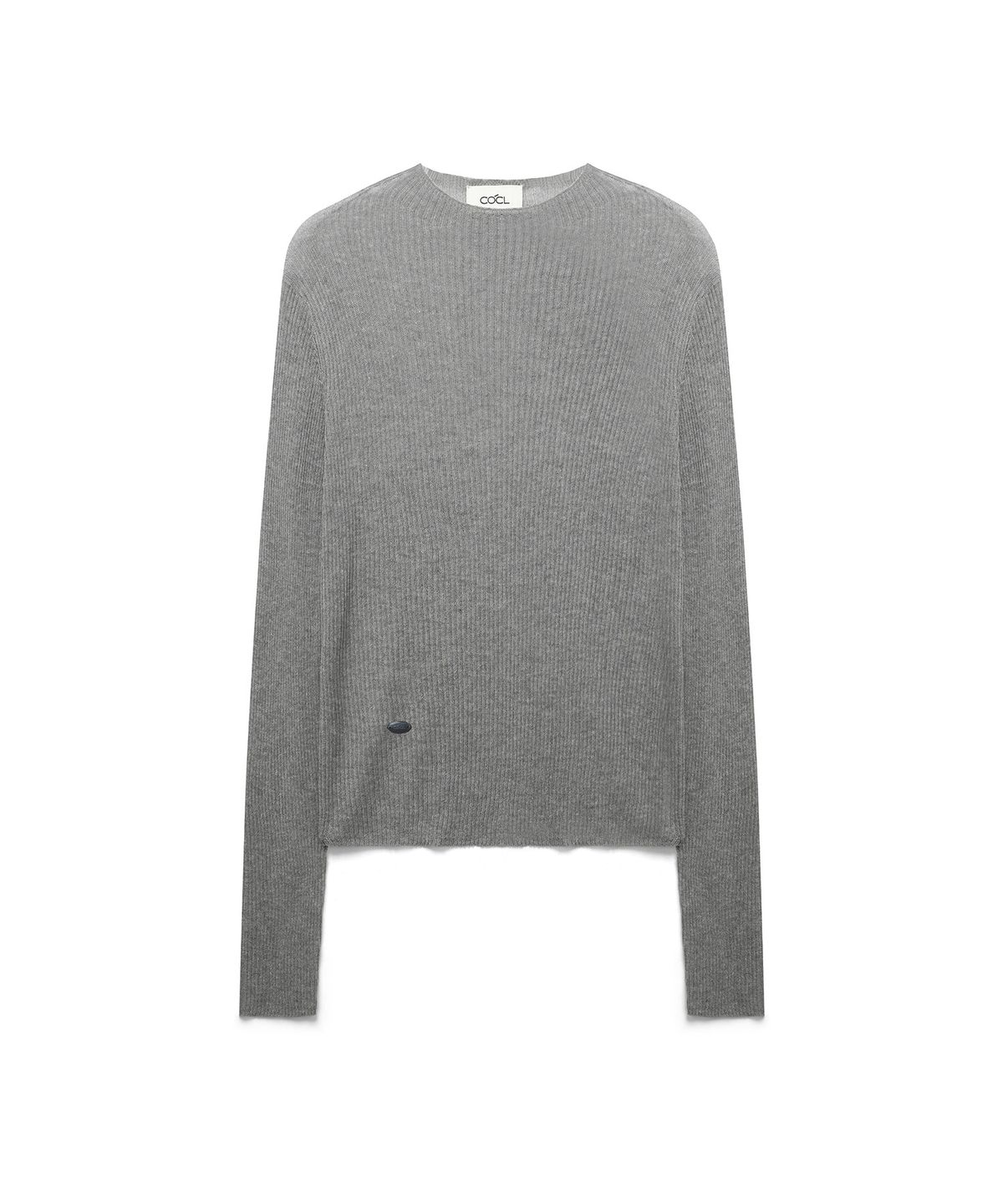 커스텀어클락 우먼(COSTUMEOCLOCK WOMAN) 린넨 시스루 골지 하프넥 니트 5 COLOR COWKT020