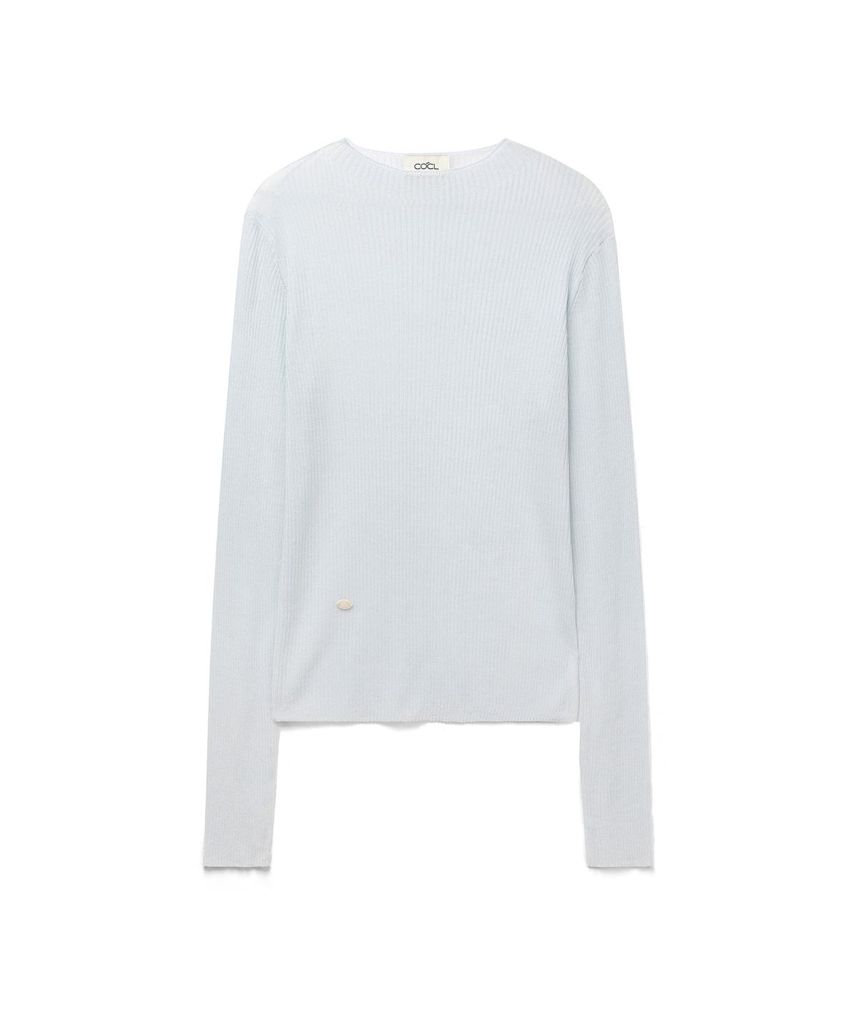 커스텀어클락 우먼(COSTUMEOCLOCK WOMAN) 린넨 시스루 골지 하프넥 니트 5 COLOR COWKT020