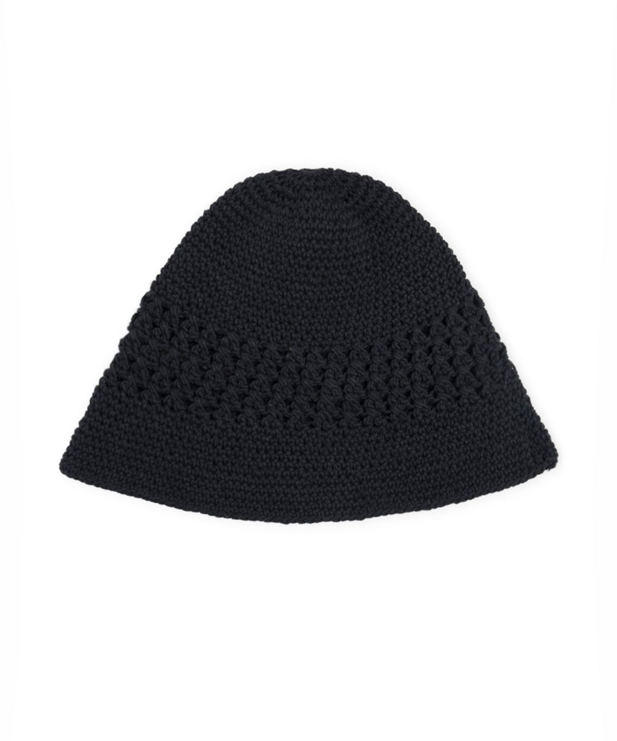 마뗑킴(MATIN KIM) CROCHET COTTON BUCKET HAT IN BLACK