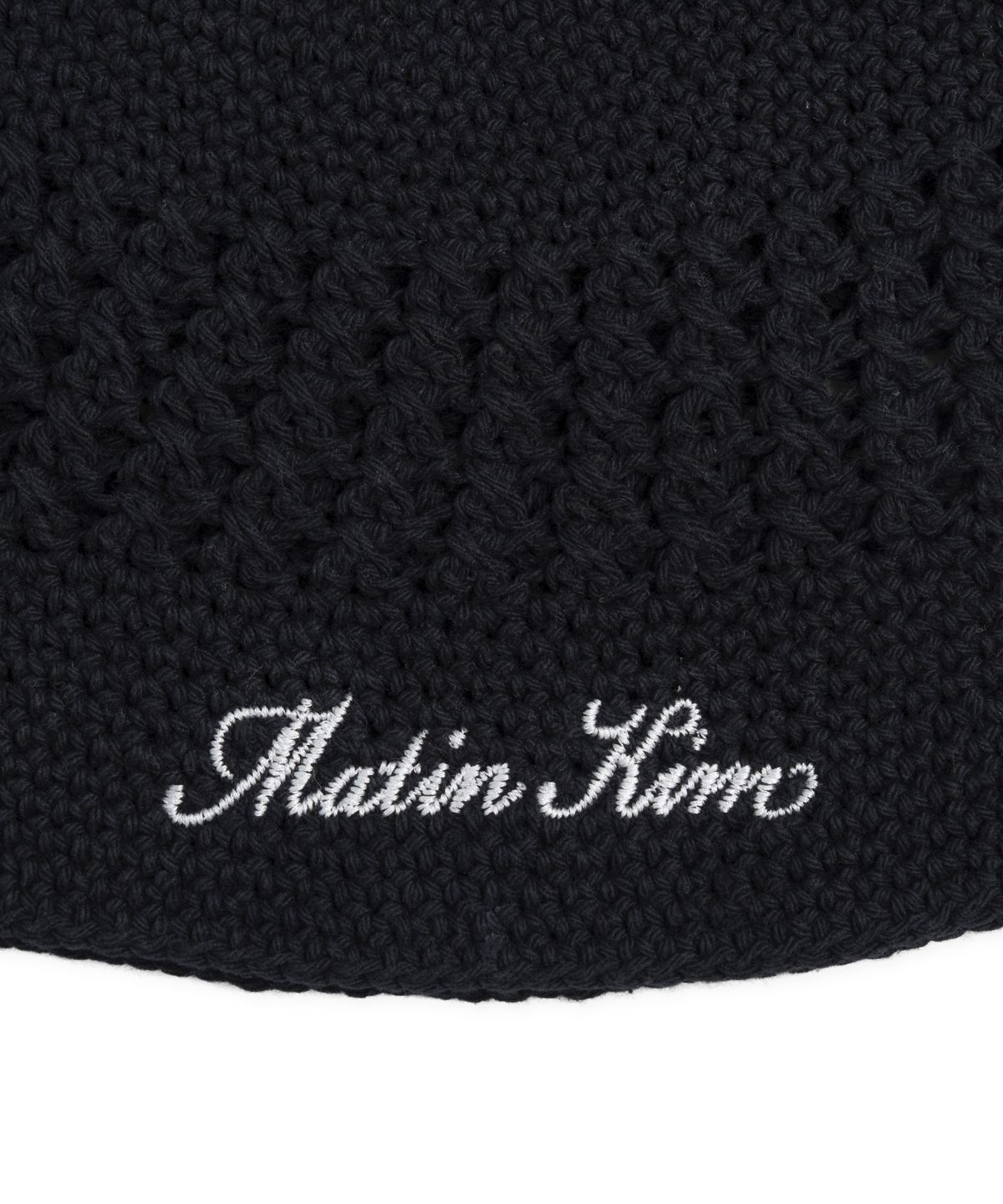 마뗑킴(MATIN KIM) CROCHET COTTON BUCKET HAT IN BLACK