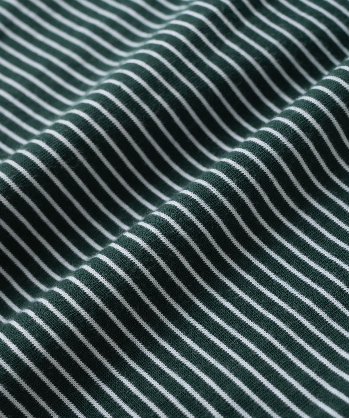 와기(WHAGI) Vintage Stripe S/S Pocket Tee (D.Green Stripe)