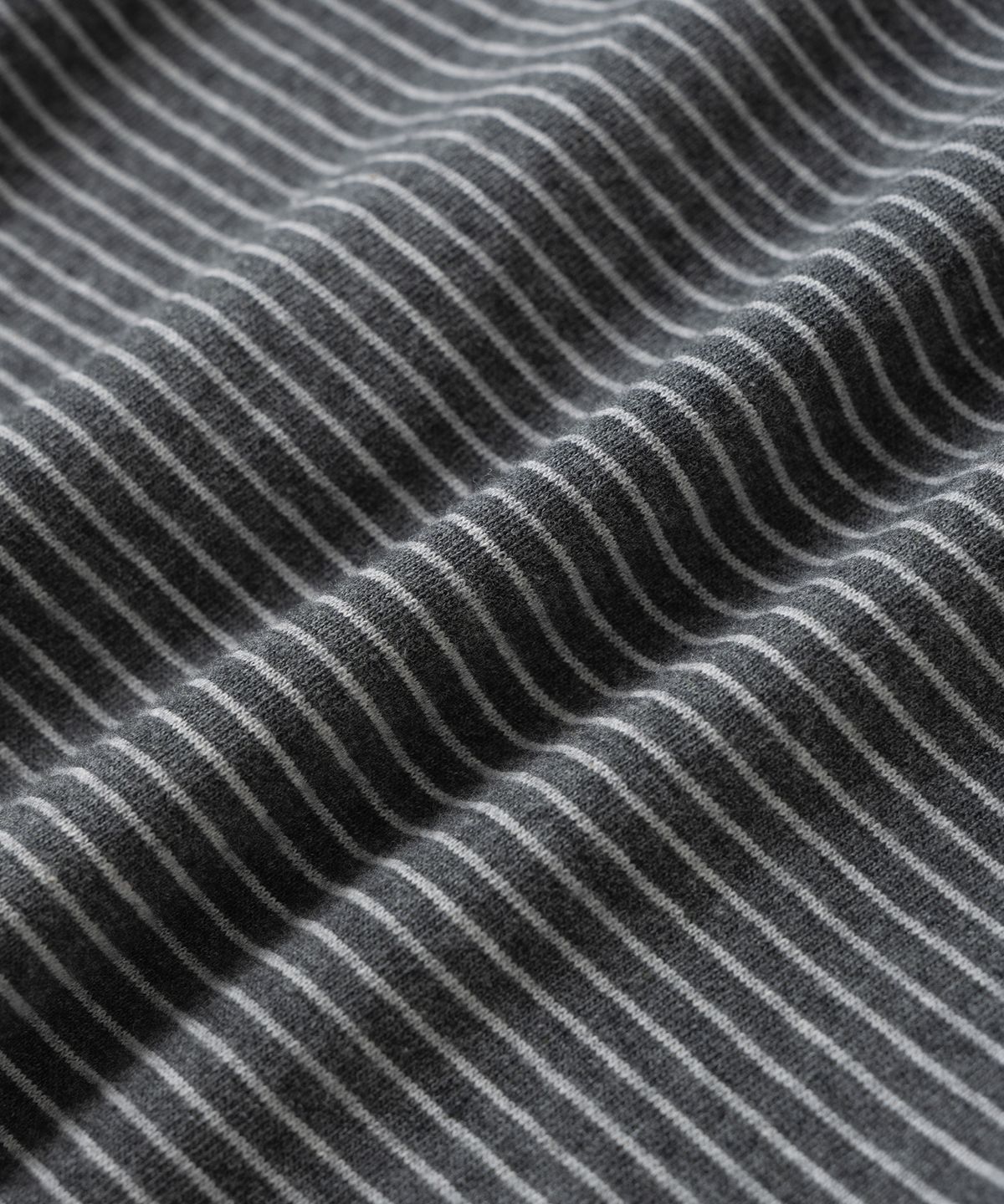 와기(WHAGI) Vintage Stripe S/S Pocket Tee (Charcoal Stripe)