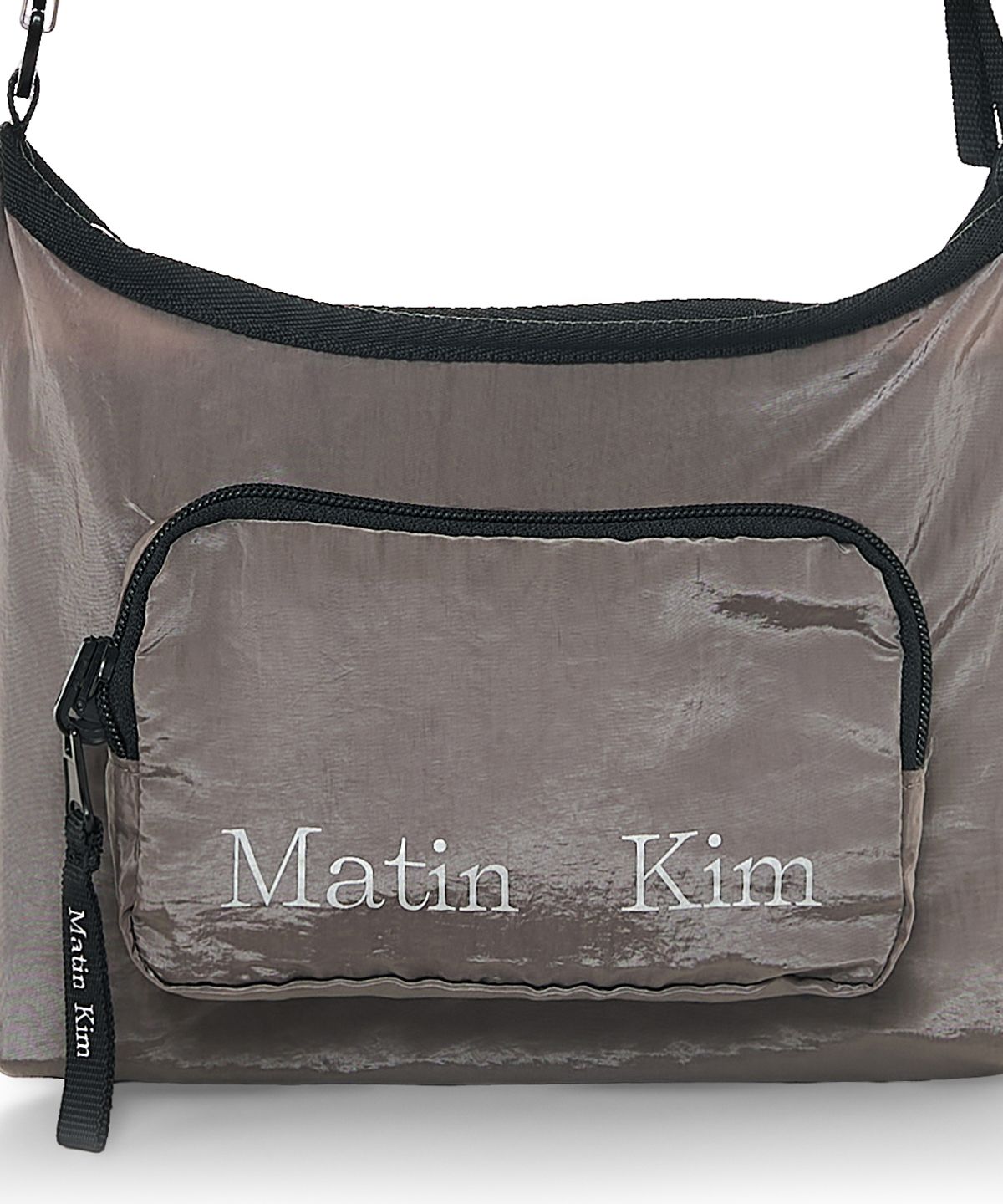 마뗑킴(MATIN KIM) PACKABLE CROSS POCKET BAG IN GREY