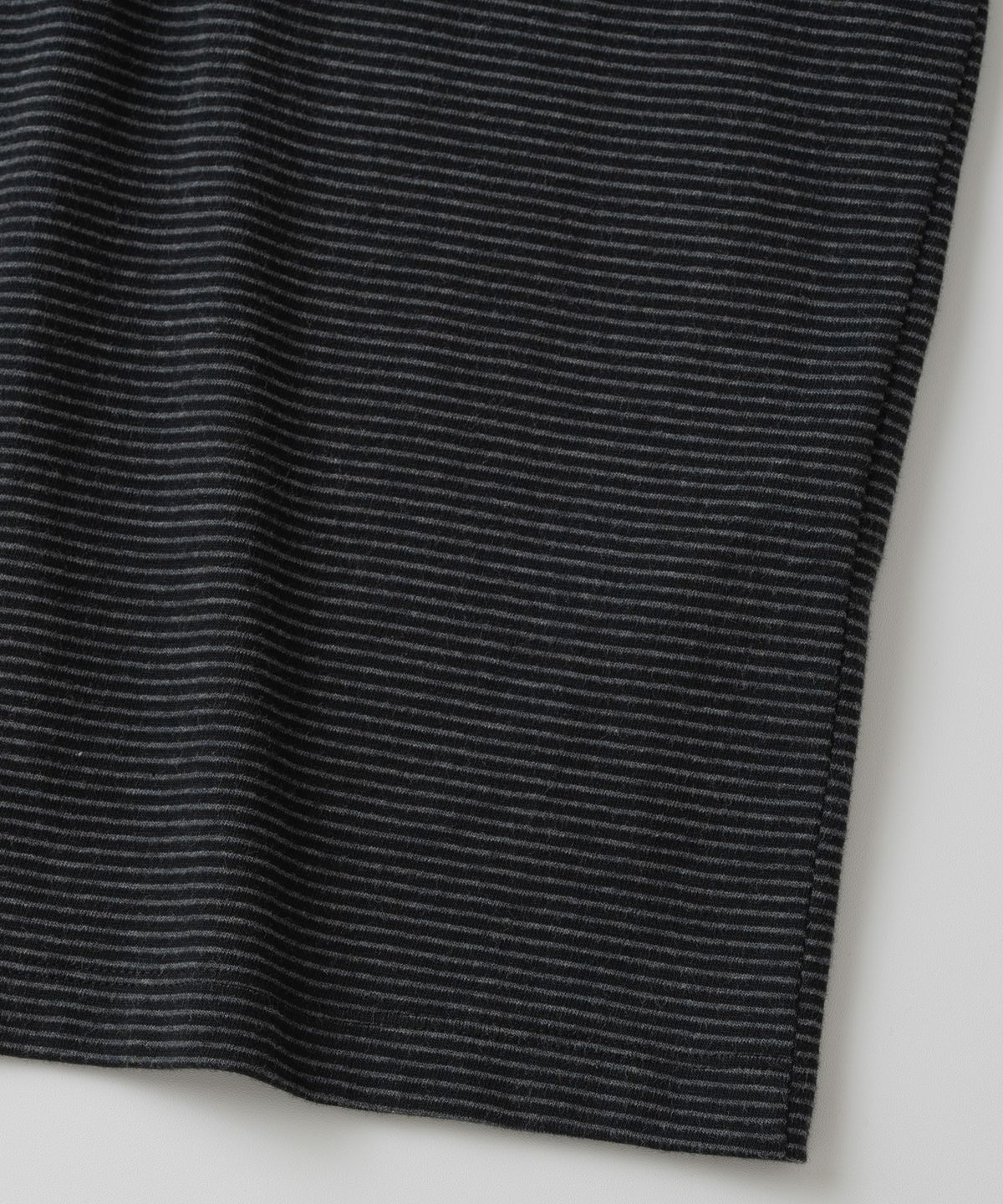 와기(WHAGI) Vintage Stripe S/S Pocket Tee (Black Stripe)