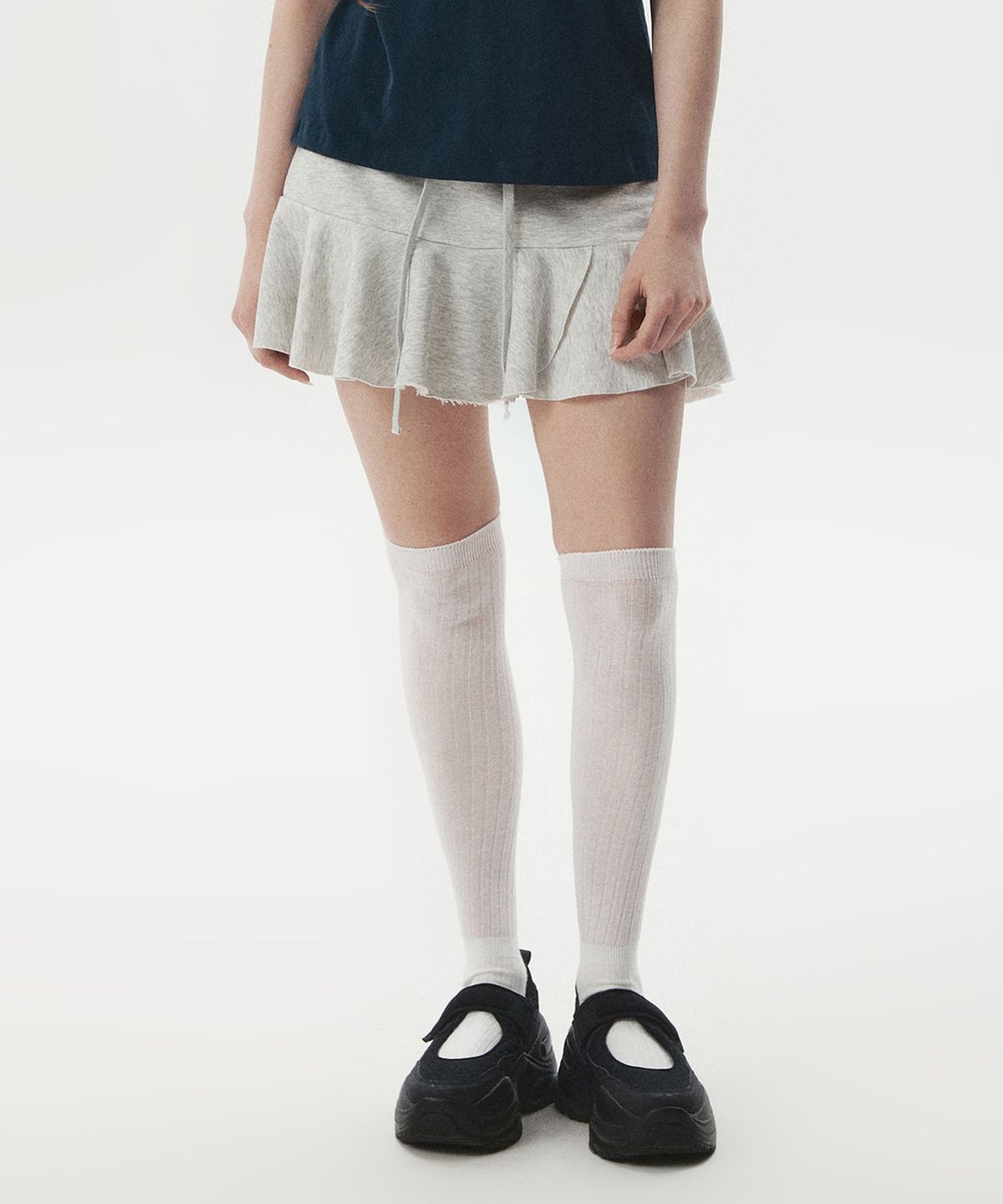 후아유(WHO.A.U) Banding Ruffle Mini Skirt(F) / WHTMG3791F