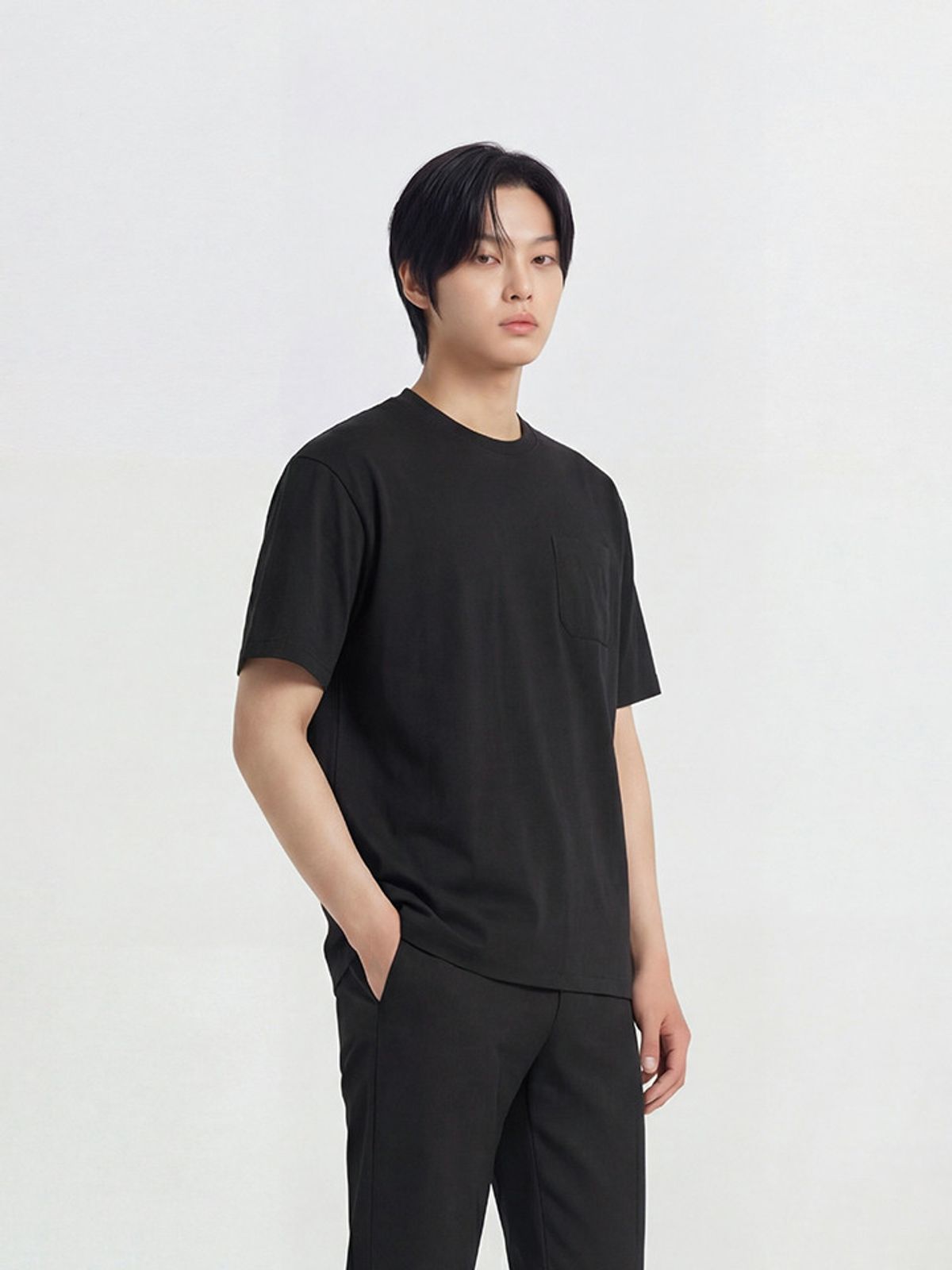 폴햄(POLHAM) 남성 피케소로나 우븐포켓 반팔티_PHG2TS1720