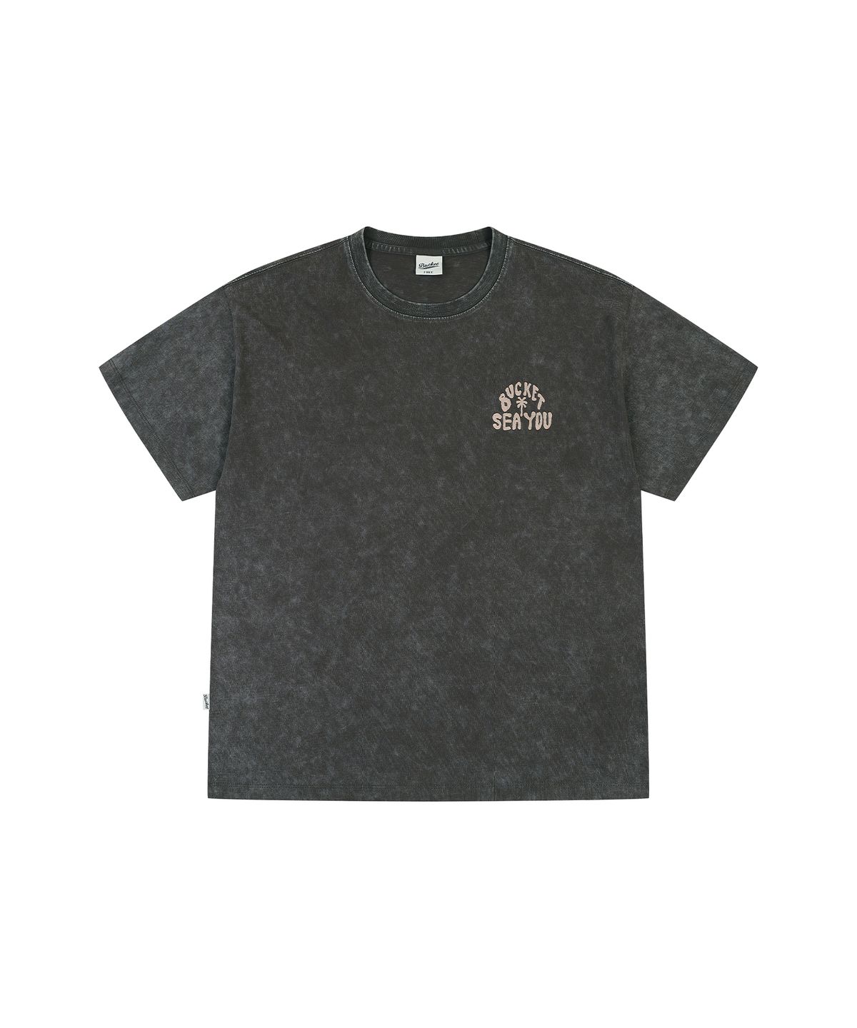 버킷(BUCKET) SEA YOU WAVE DYED T-SHIRT [CHARCOAL]