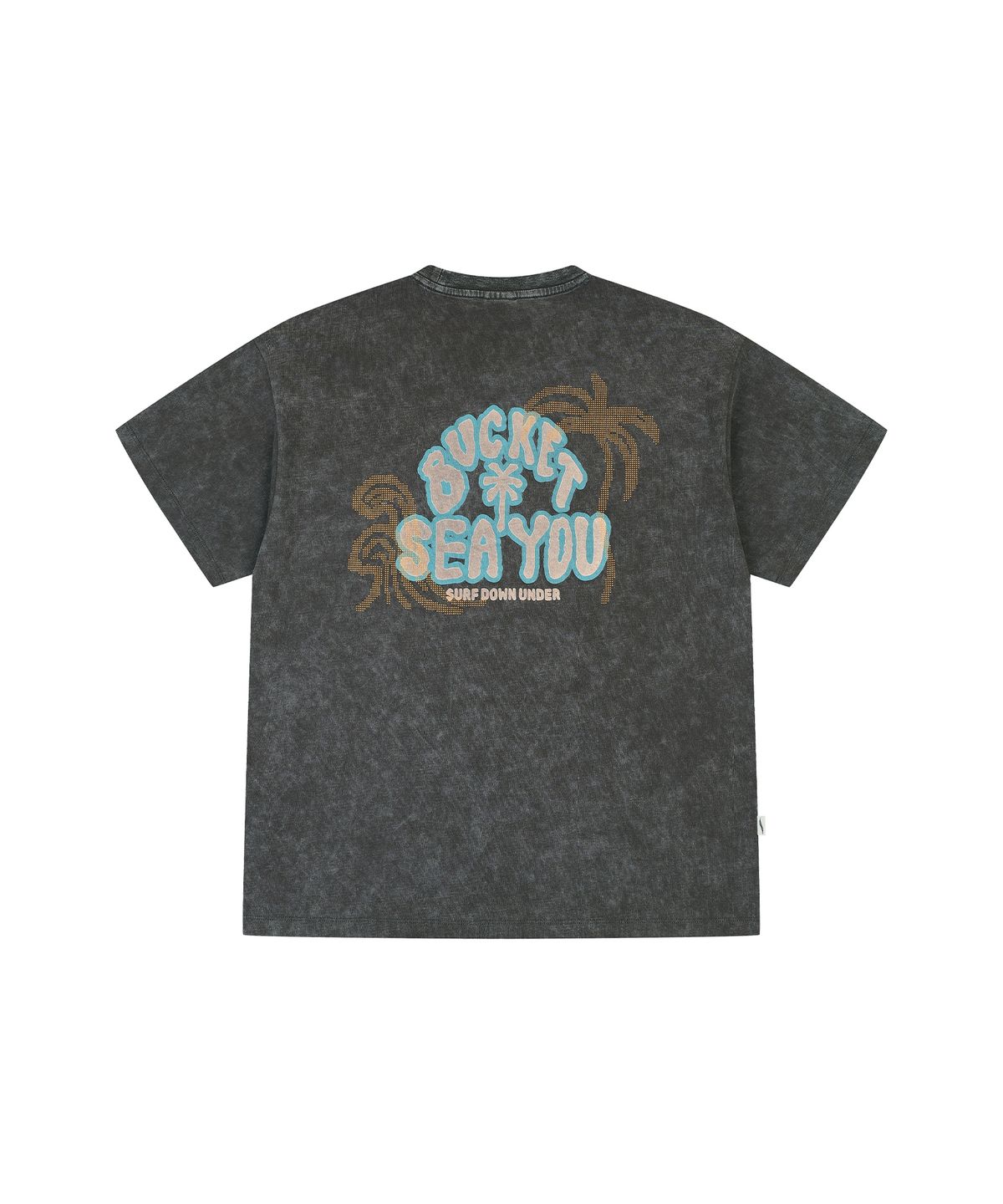 버킷(BUCKET) SEA YOU WAVE DYED T-SHIRT [CHARCOAL]
