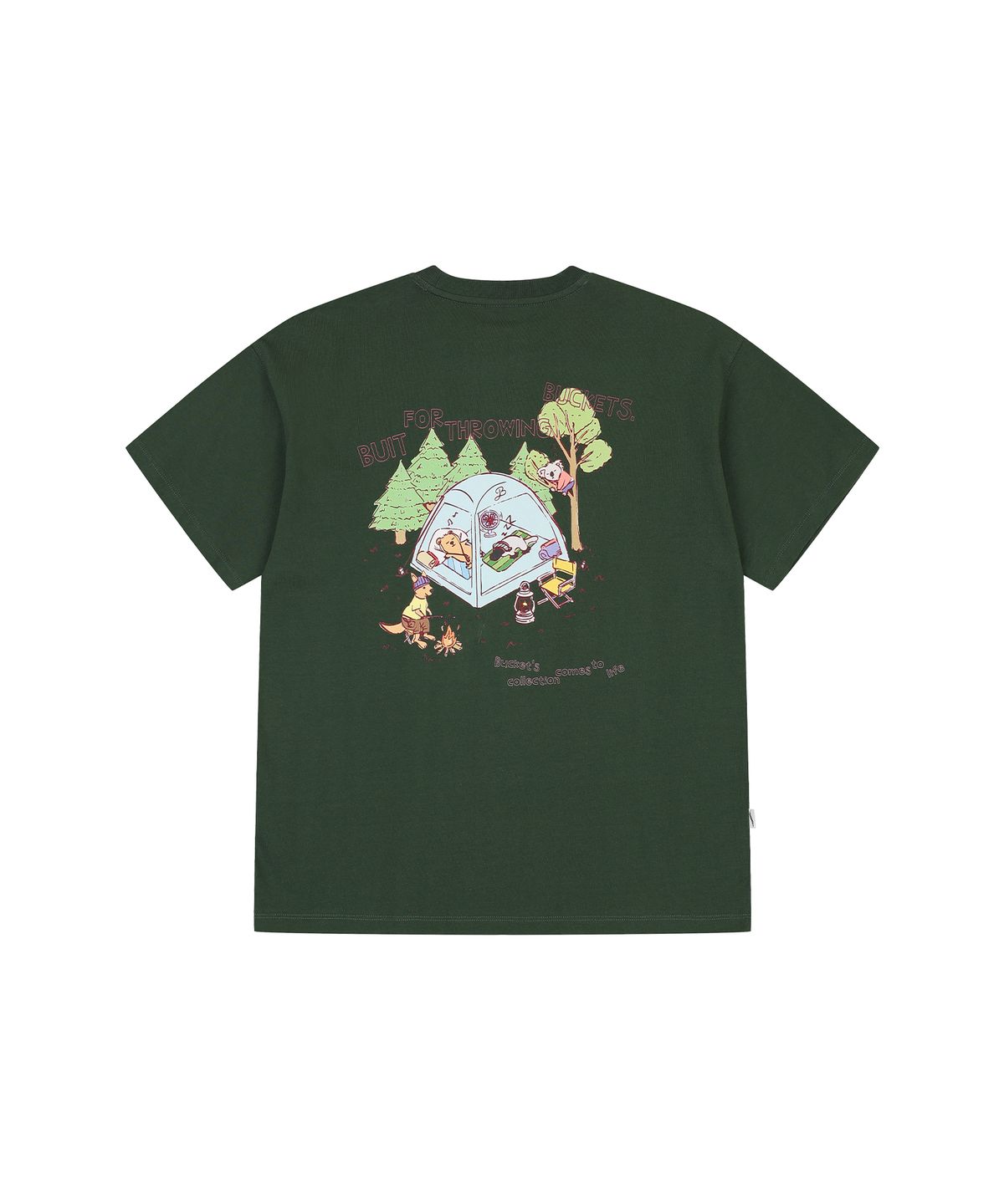 버킷(BUCKET) BCKT FAMILY CAMPING T-SHIRT [GREEN]