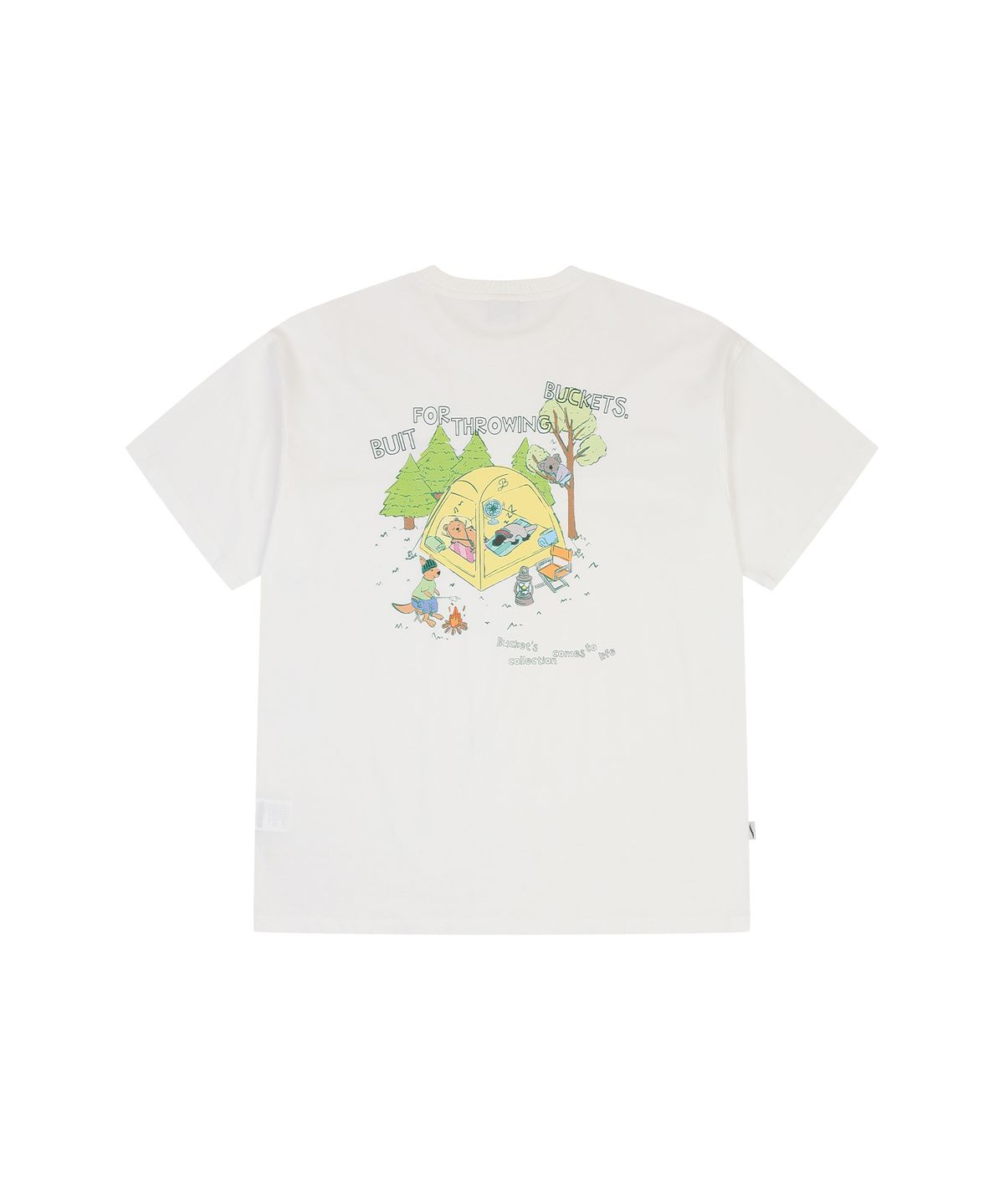 버킷(BUCKET) BCKT FAMILY CAMPING T-SHIRT [WHITE]