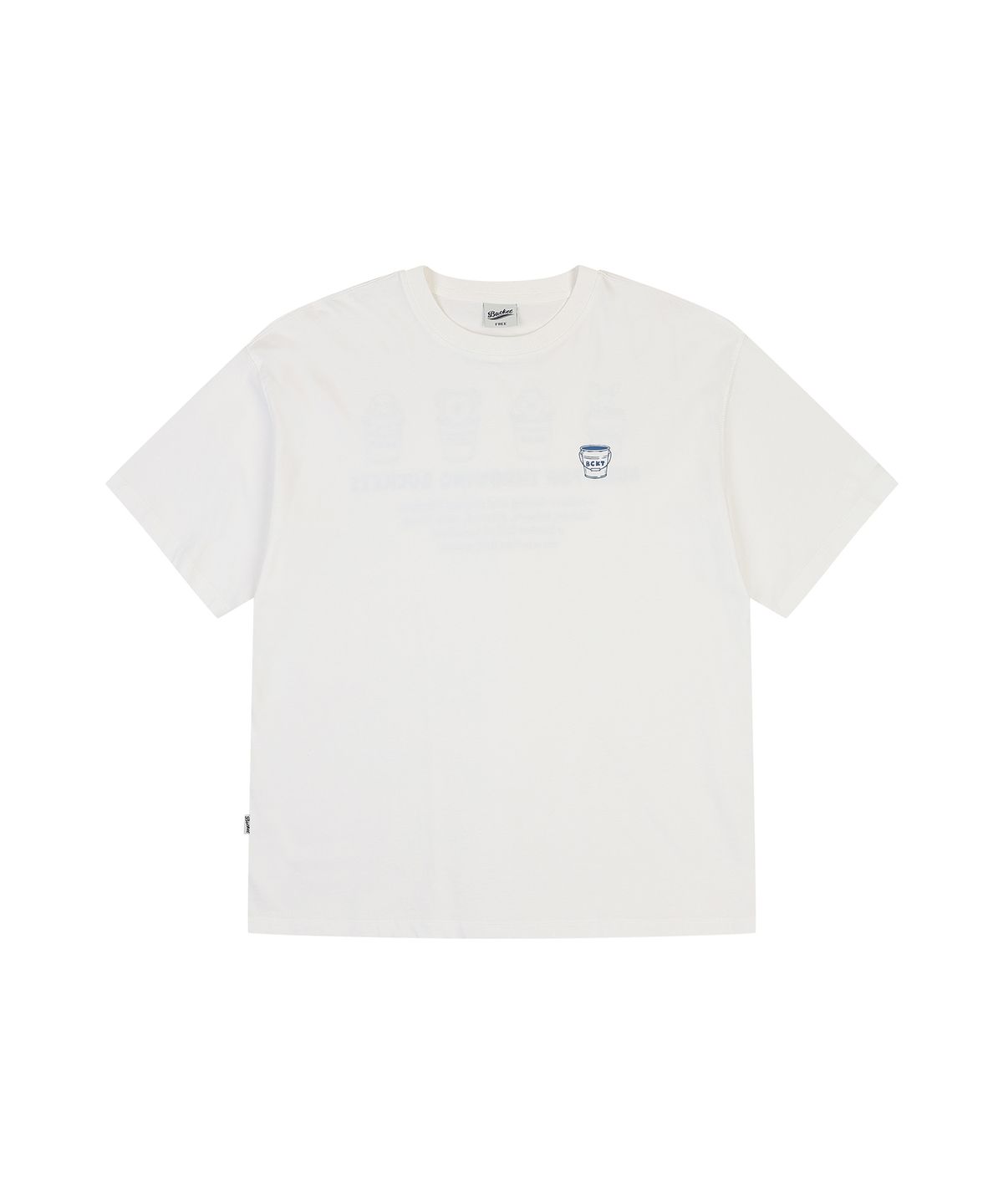 버킷(BUCKET) BCKT FRIENDS IN BUCKET T-SHIRT [WHITE]