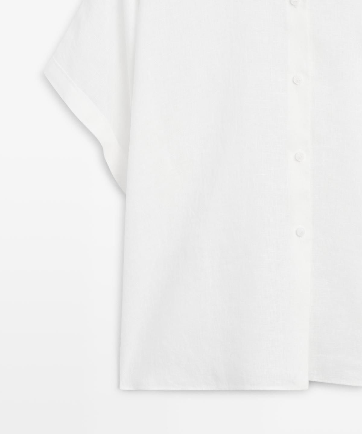 마시모두띠(MASSIMO DUTTI) 100% 리넨 반팔 셔츠