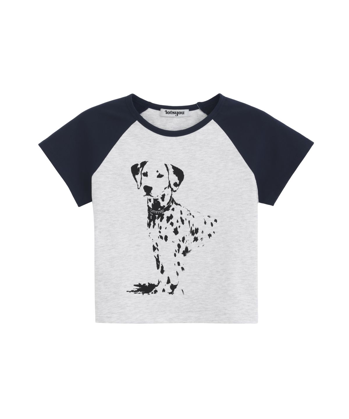 라츠유(LOTSYOU) LOTSYOU_Dalmatian Tee Light Gray