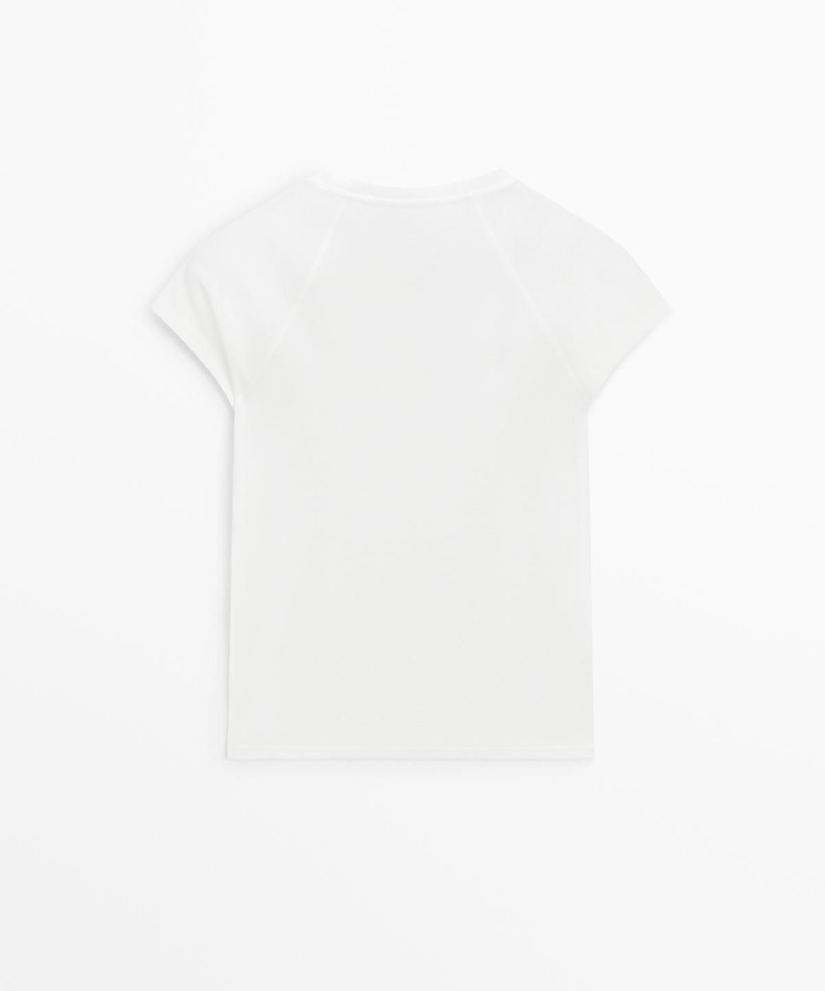 마시모두띠(MASSIMO DUTTI) 100% 머서라이즈 코튼 티셔츠