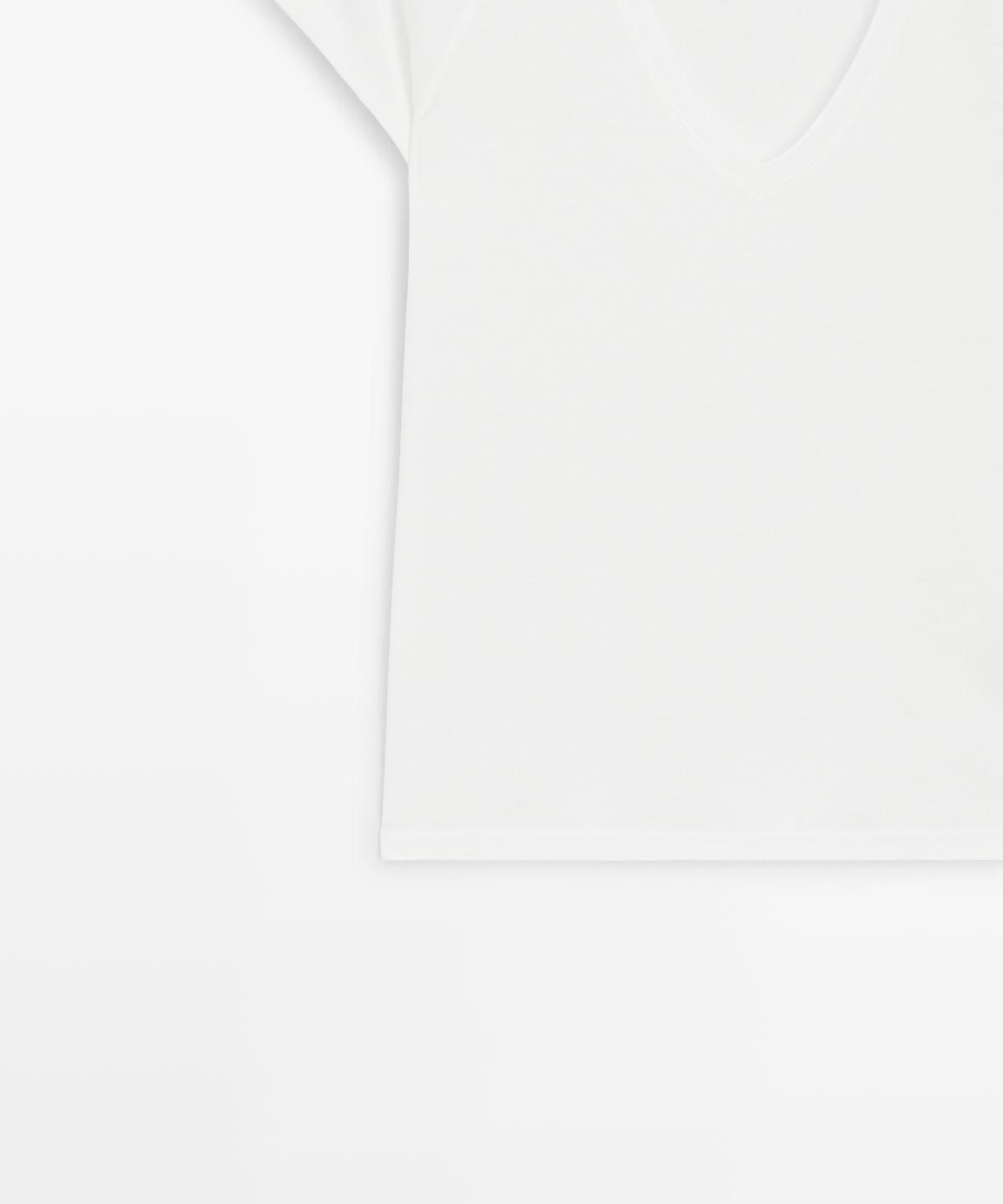 마시모두띠(MASSIMO DUTTI) 100% 머서라이즈 코튼 티셔츠
