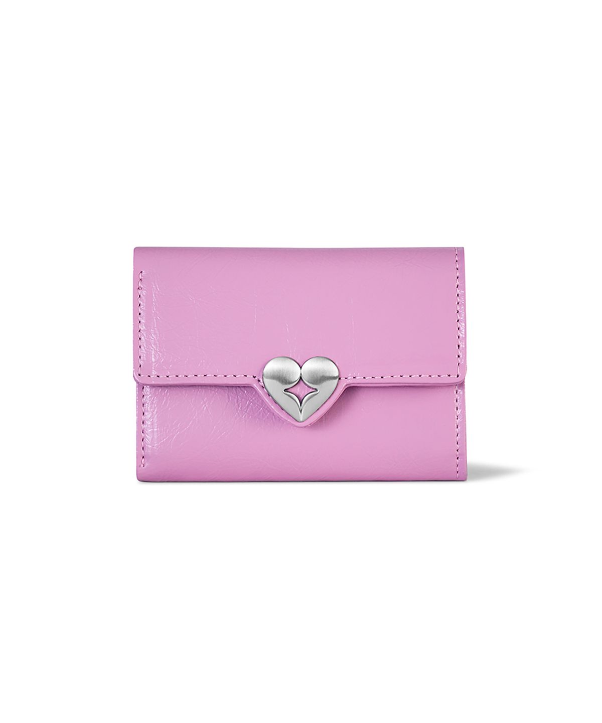 페넥(FENNEC) HEARTY FLAP WALLET - LILAC PINK