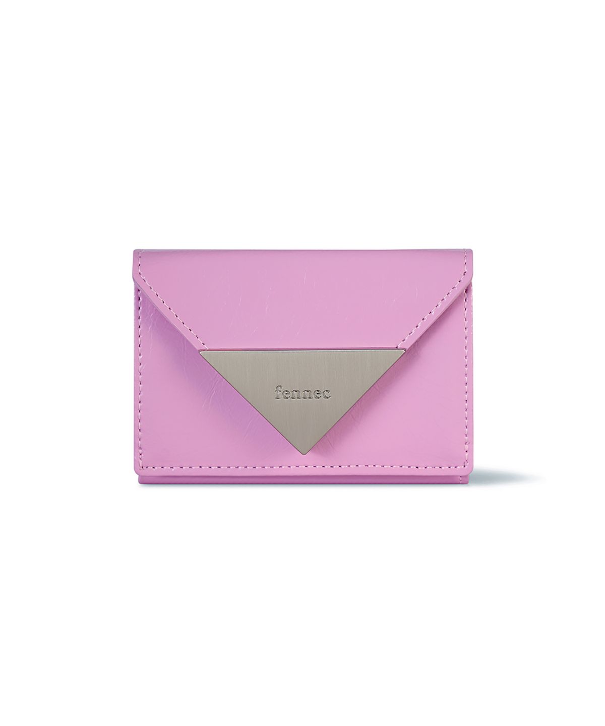 페넥(FENNEC) CRINKLE TRIANGLE TRIPLE WALLET - LILAC PINK